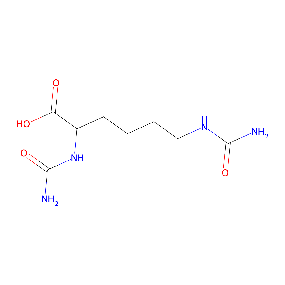 2,6-bis(carbamoylamino)hexanoic Acid molecular structure, CAS 1396962-39-2