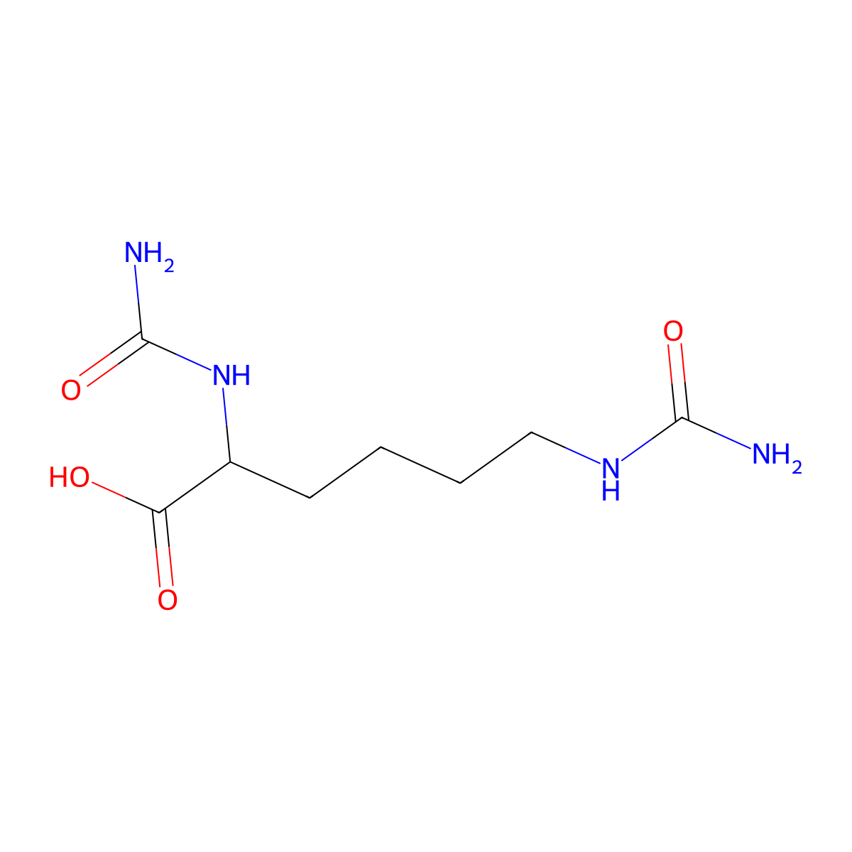 2,6-bis(carbamoylamino)hexanoic Acid molecular structure, CAS 1396962-39-2