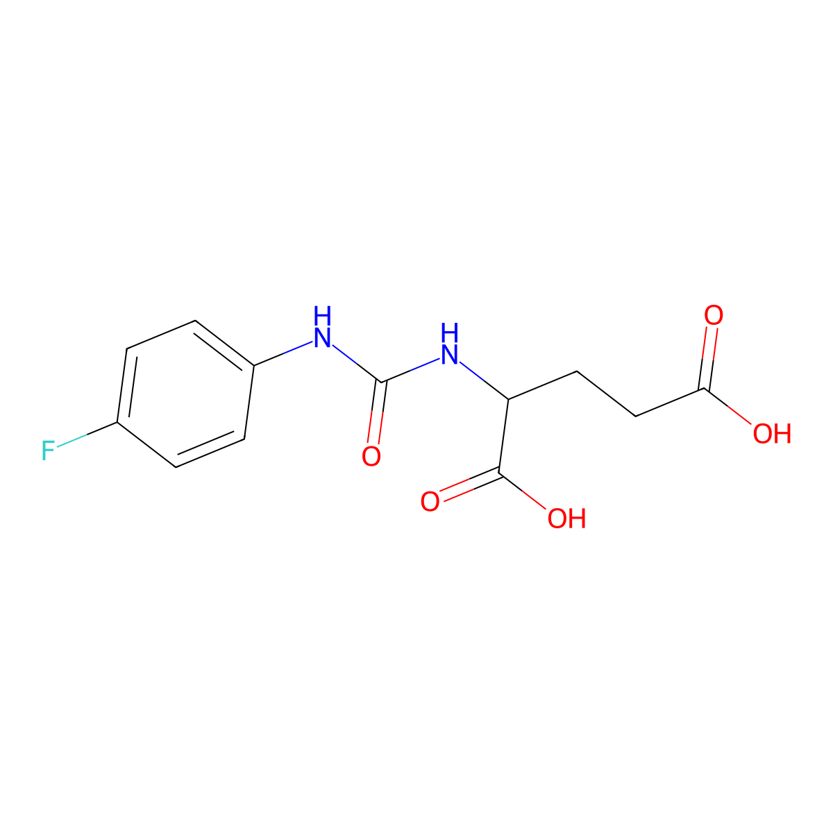 2-{[(4-Fluorophenyl)carbamoyl]amino}pentanedioic acid molecular structure, CAS 1396962-47-2