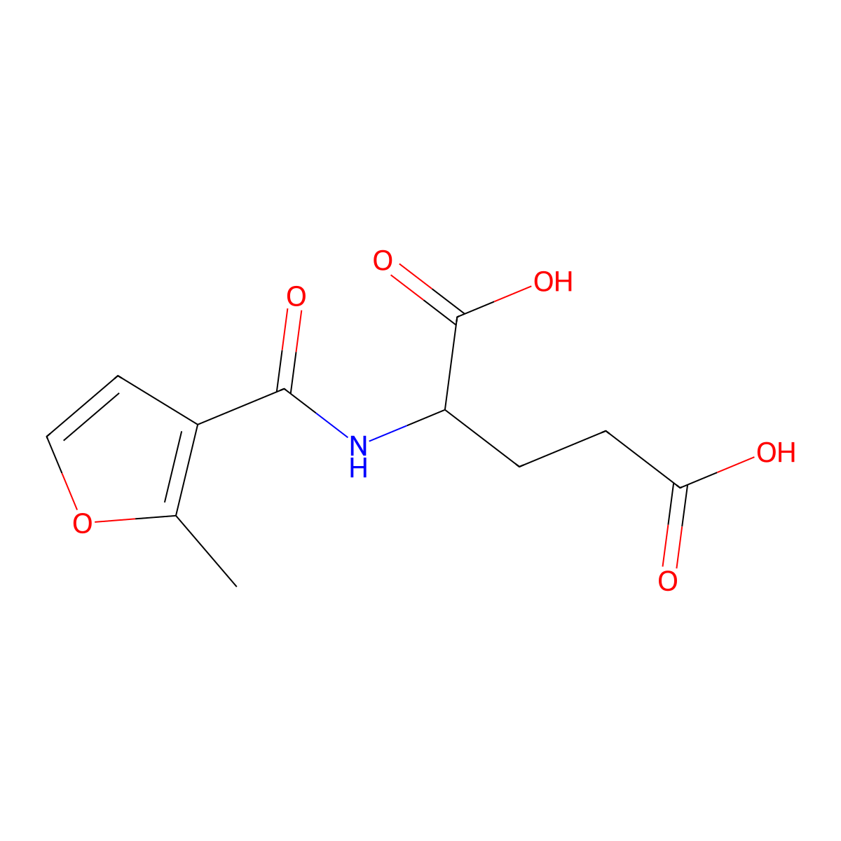 N-(2-methyl-3-furoyl)glutamic acid molecular structure, CAS 1396963-14-6