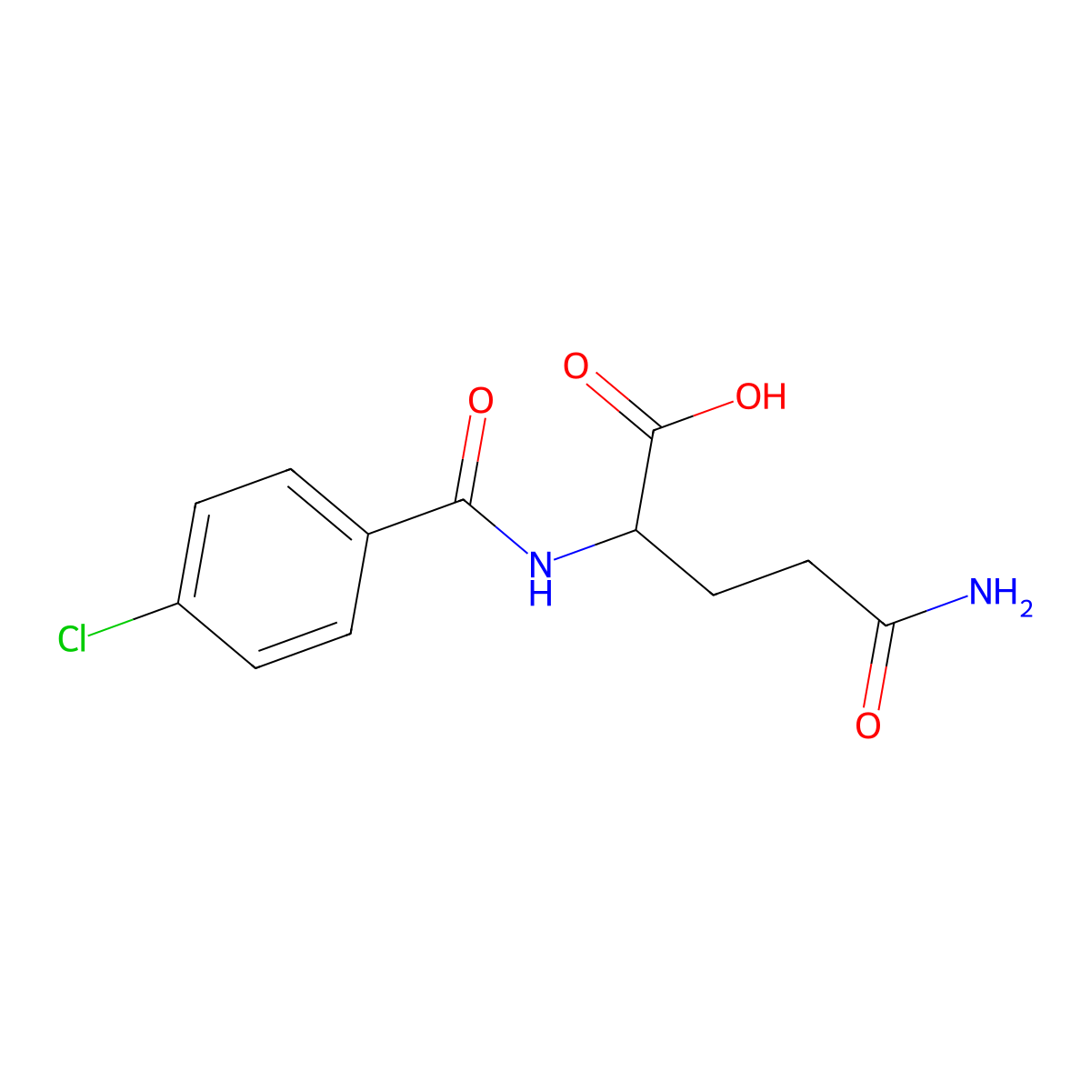 4-Carbamoyl-2-[(4-chlorophenyl)formamido]butanoic acid molecular structure, CAS 1396963-68-0