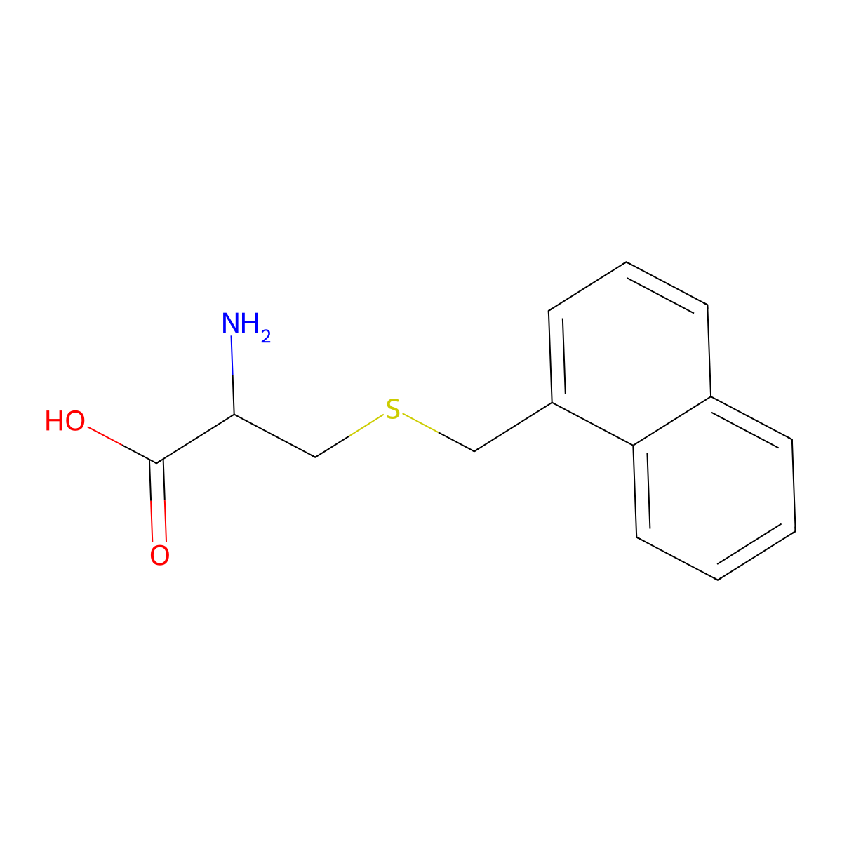 2-Amino-3-[(naphthalen-1-ylmethyl)sulfanyl]propanoic acid molecular structure, CAS 1396963-80-6