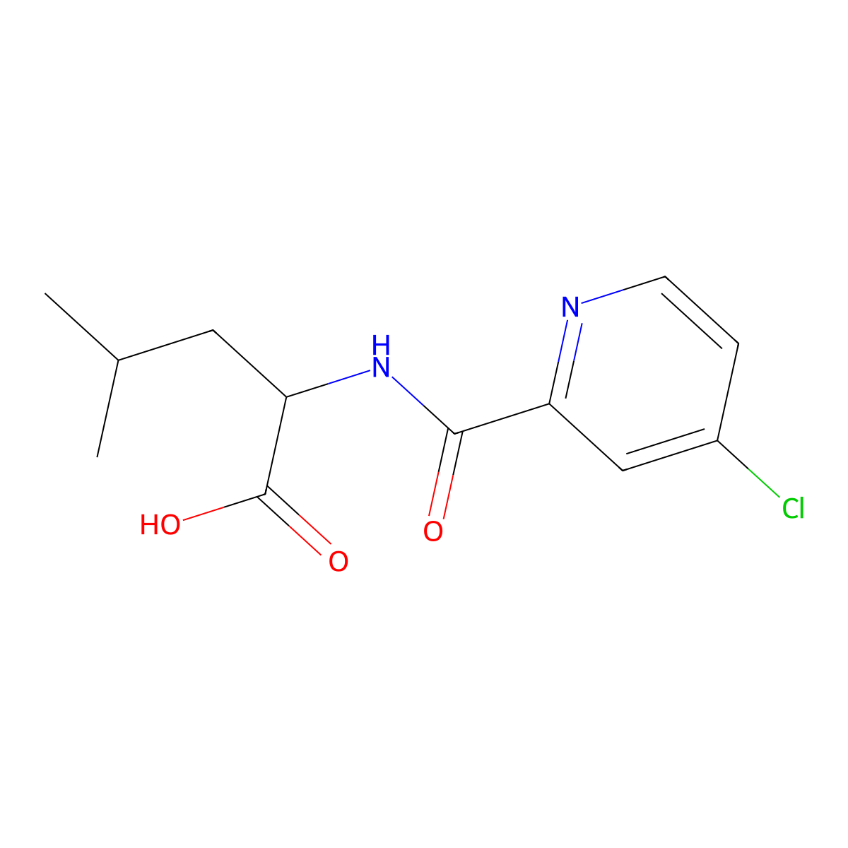 2-[(4-Chloropyridin-2-yl)formamido]-4-methylpentanoic acid molecular structure, CAS 1396963-88-4