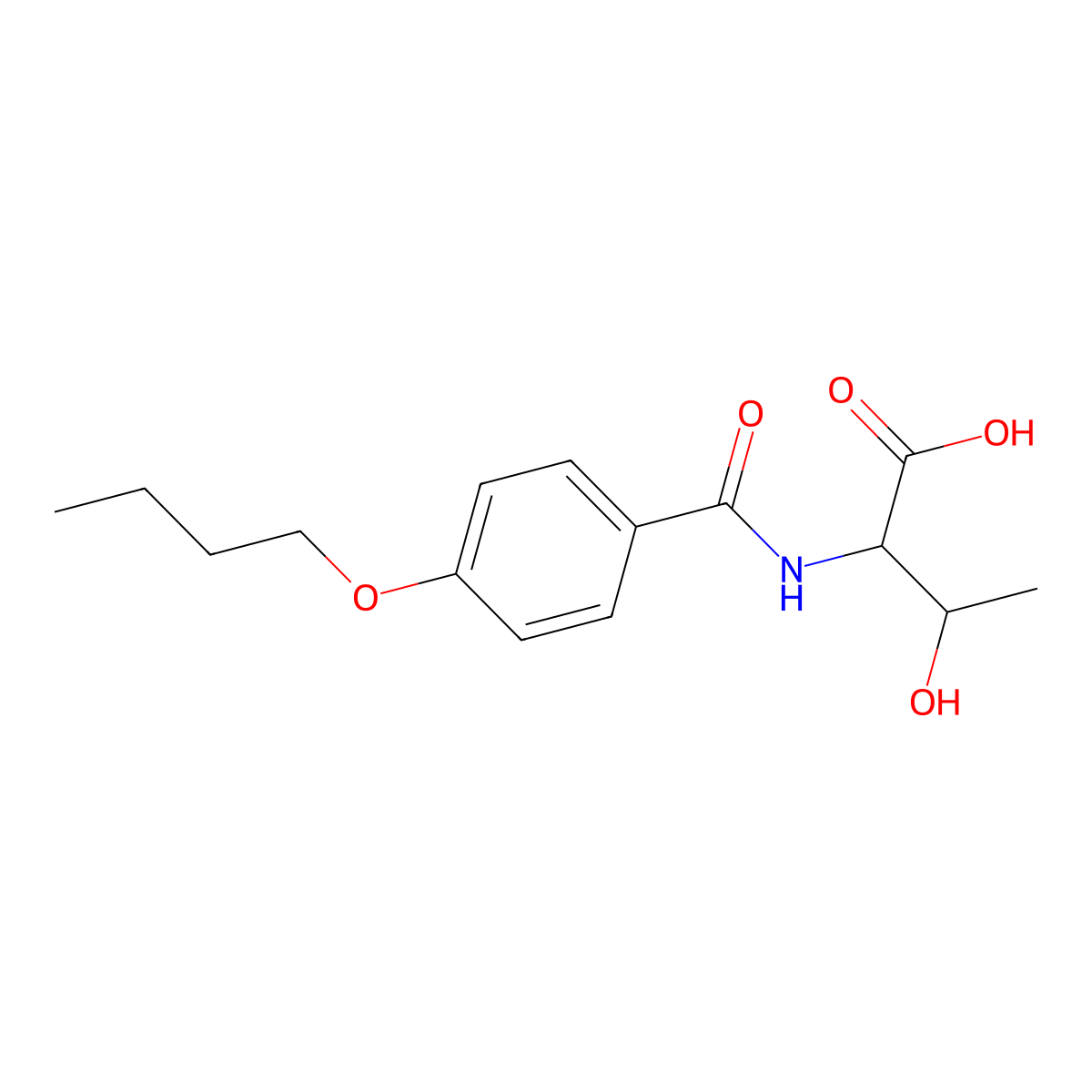2-[(4-Butoxyphenyl)formamido]-3-hydroxybutanoic acid molecular structure, CAS 1396963-93-1