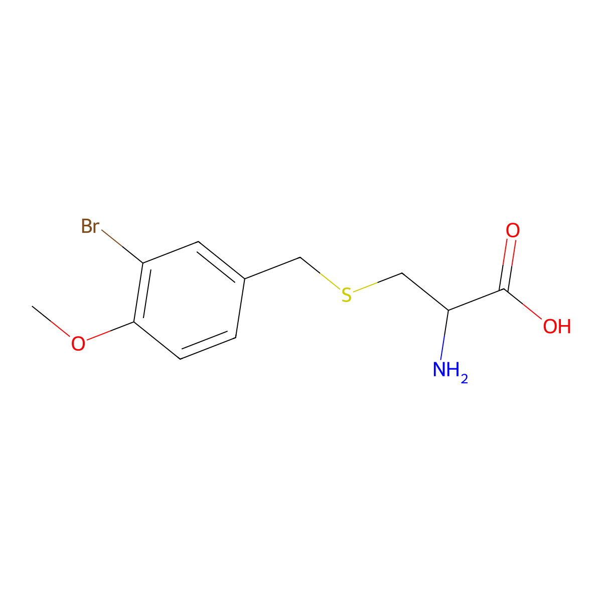 Cysteine, S-[(3-bromo-4-methoxyphenyl)methyl]- molecular structure, CAS 1396963-98-6