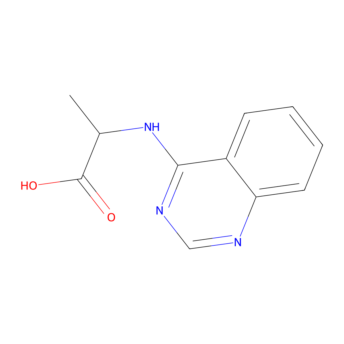 2-(Quinazolin-4-ylamino)propanoic acid molecular structure, CAS 1396964-11-6