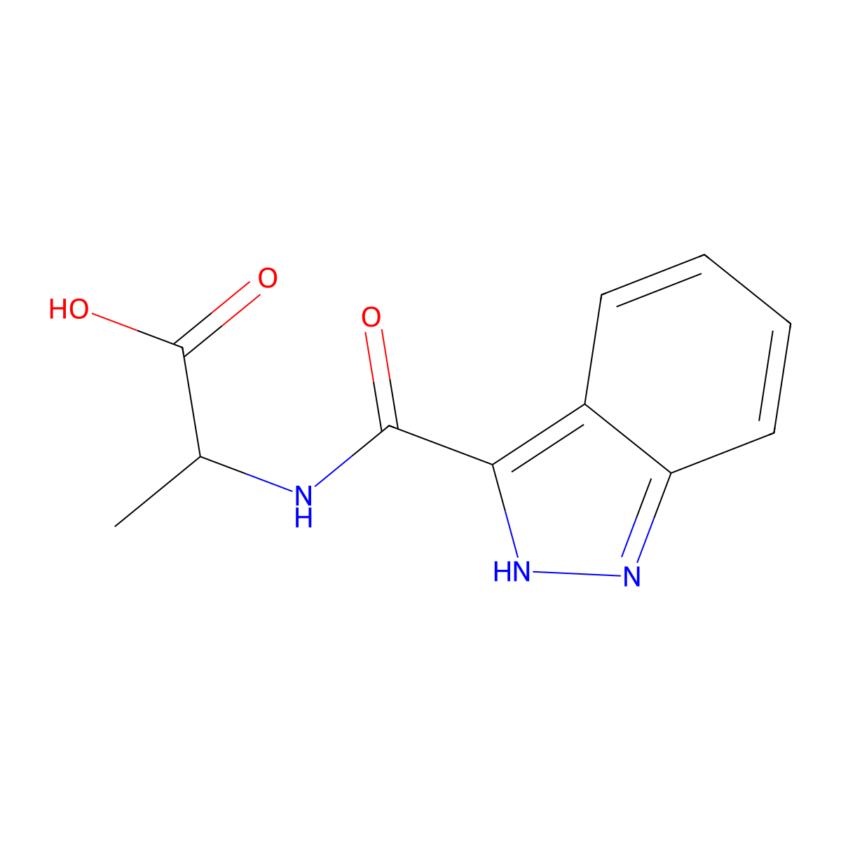 2-(2H-indazol-3-ylformamido)propanoic acid molecular structure, CAS 1396964-22-9