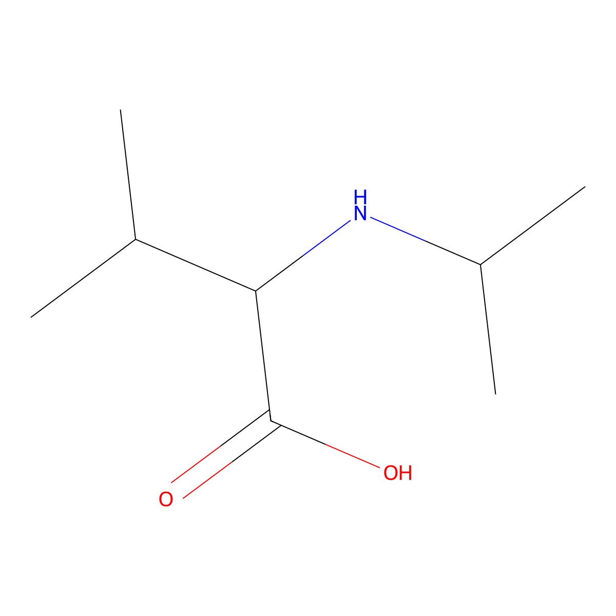 2-(Isopropylamino)-3-methylbutanoic acid molecular structure, CAS 1396964-65-0