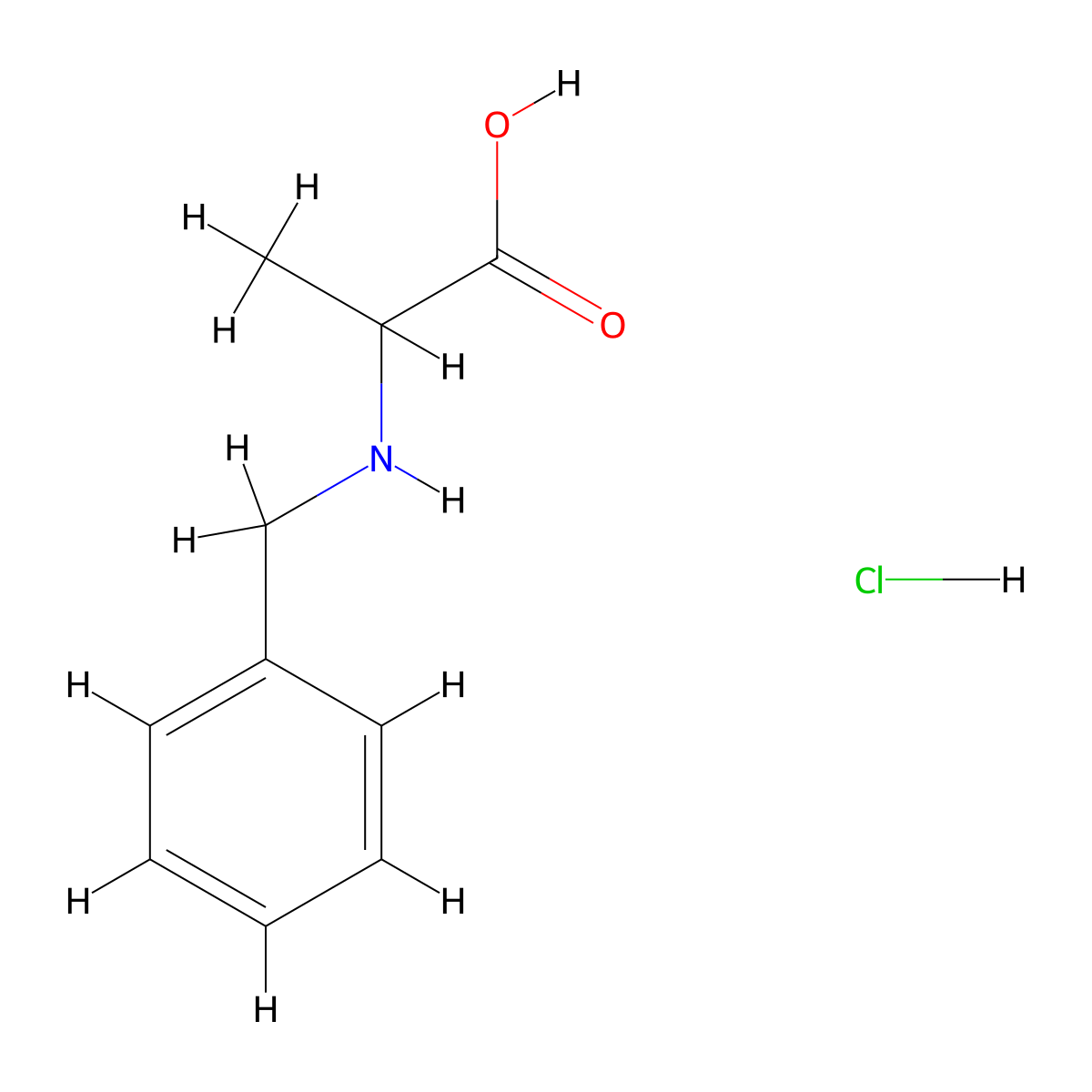 2-(Benzylamino)propanoic acid hydrochloride molecular structure, CAS 1396964-66-1