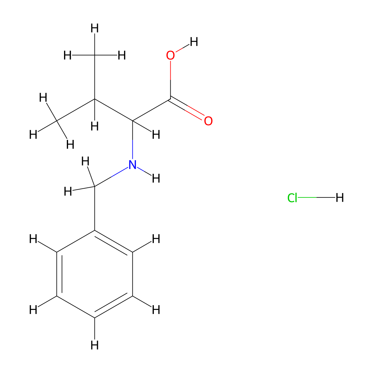 2-(Benzylamino)-3-methylbutanoic acid hydrochloride molecular structure, CAS 1396964-70-7