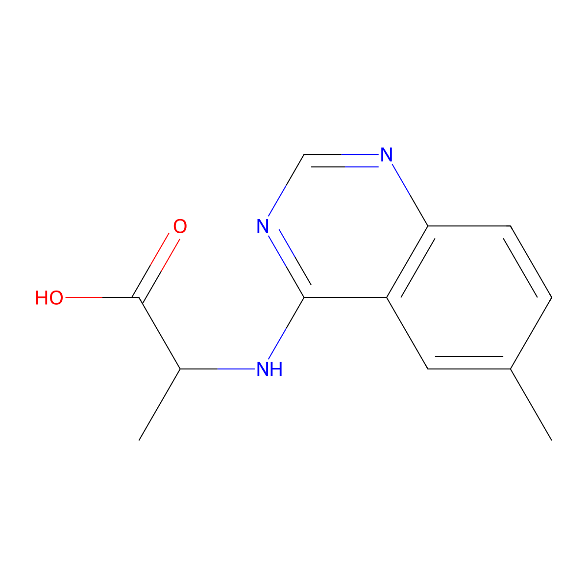 2-(6-Methyl-quinazolin-4-ylamino)-propionic acid molecular structure, CAS 1396964-76-3