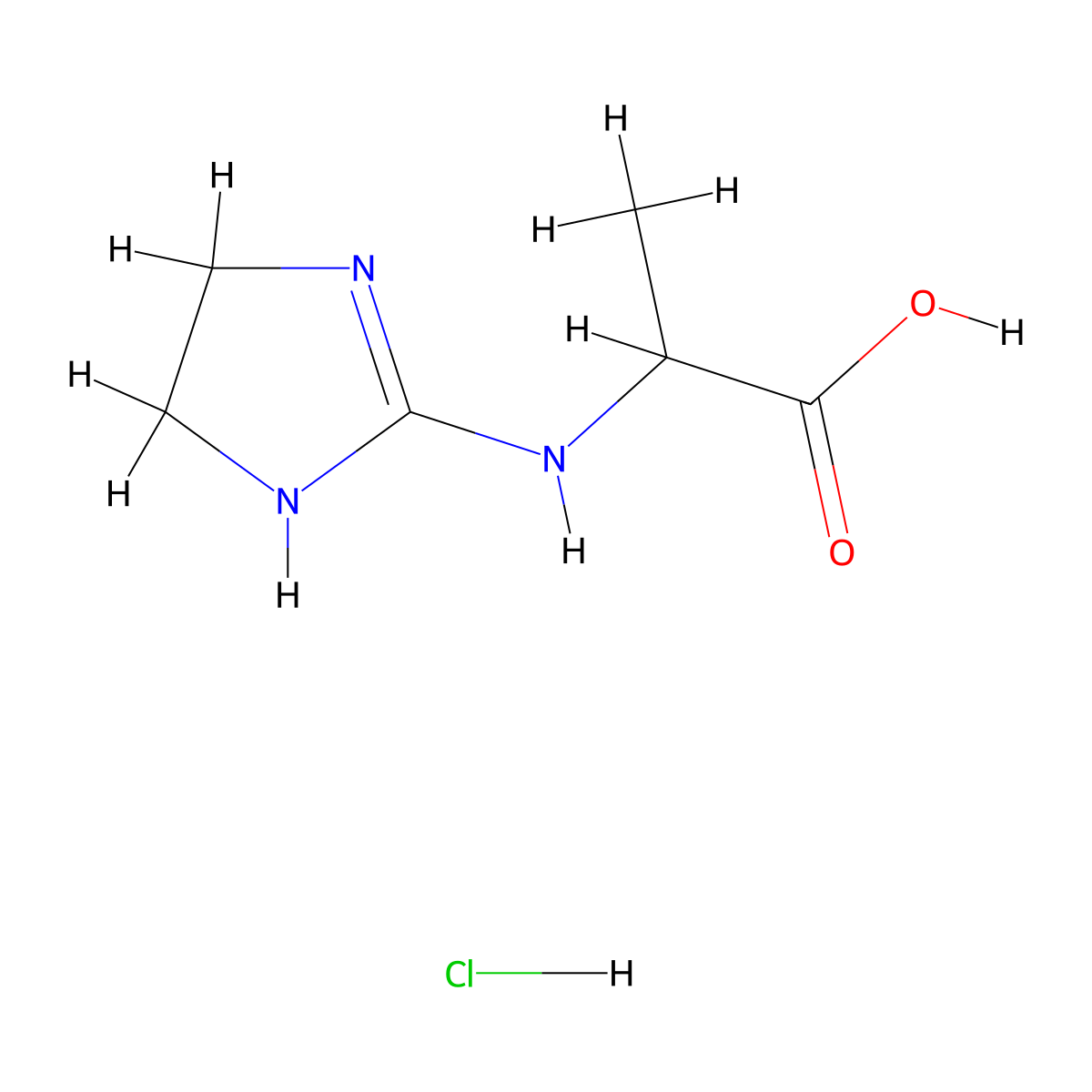 2-(4,5-Dihydro-1H-imidazol-2-ylamino)-propionic acid hydrochloride molecular structure, CAS 1396964-89-8