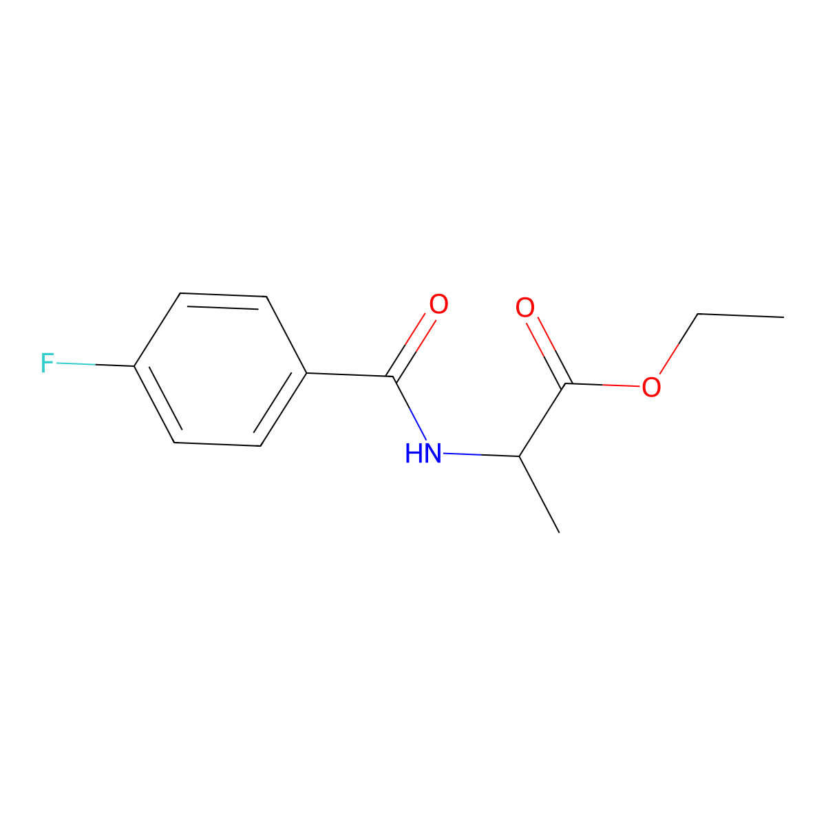 Alanine, N-(4-fluorobenzoyl)-, ethyl ester molecular structure, CAS 1396964-93-4