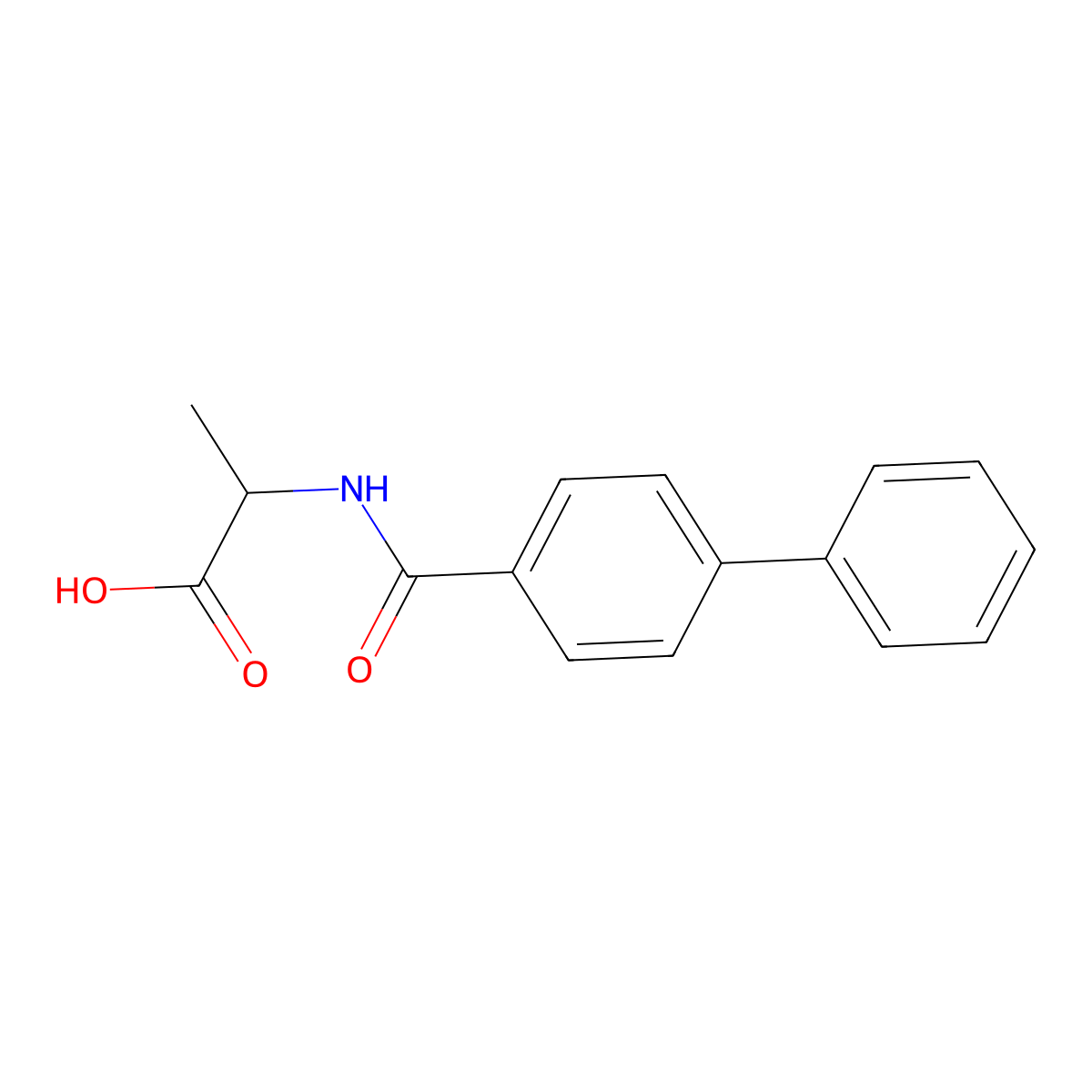 2-[(Biphenyl-4-carbonyl)-amino]-propionic acid molecular structure, CAS 1396964-95-6