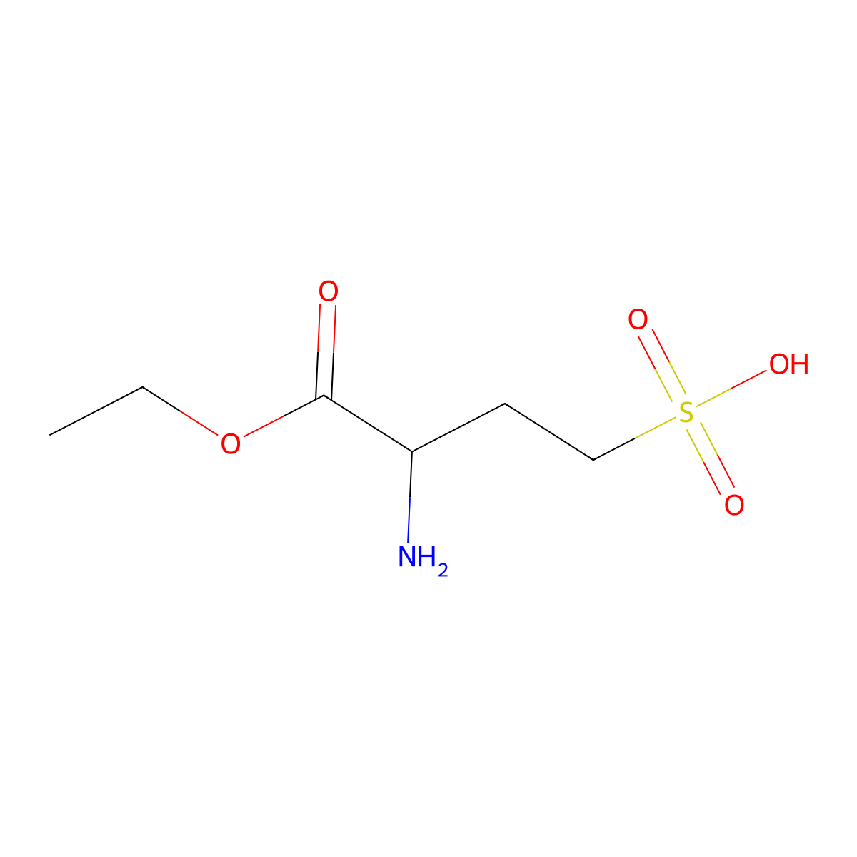3-Amino-4-ethoxy-4-oxobutane-1-sulfonic acid molecular structure, CAS 1396965-07-3