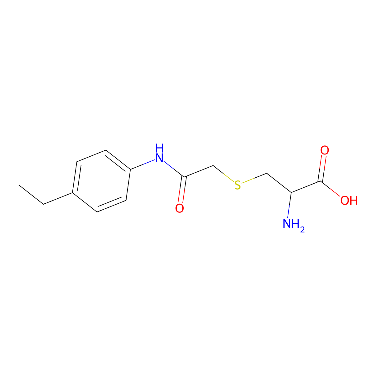 2-Amino-3-({[(4-ethylphenyl)carbamoyl]methyl}sulfanyl)propanoic acid molecular structure, CAS 1396965-13-1