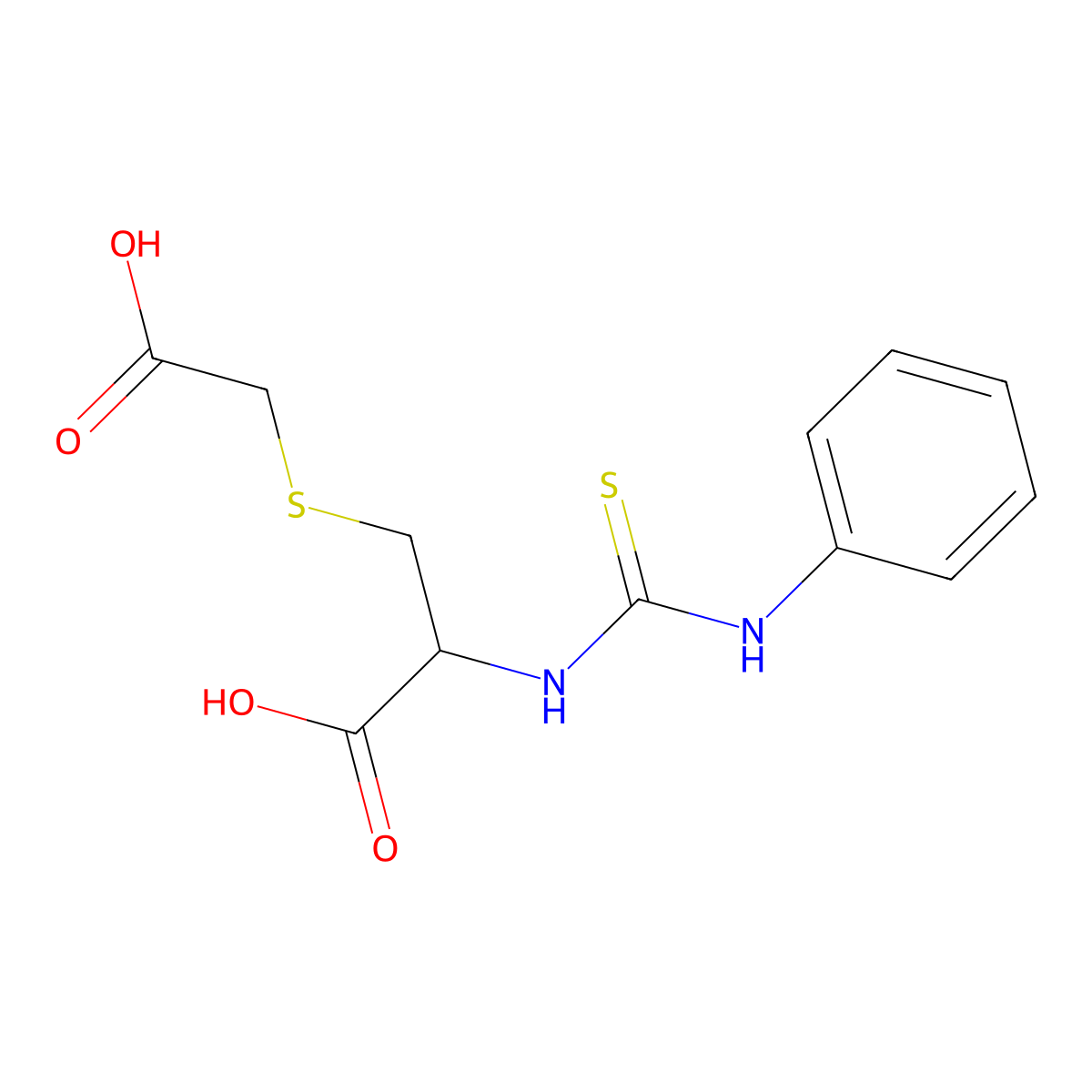 S-(carboxymethyl)-N-(phenylcarbamothioyl)cysteine molecular structure, CAS 1396966-09-8
