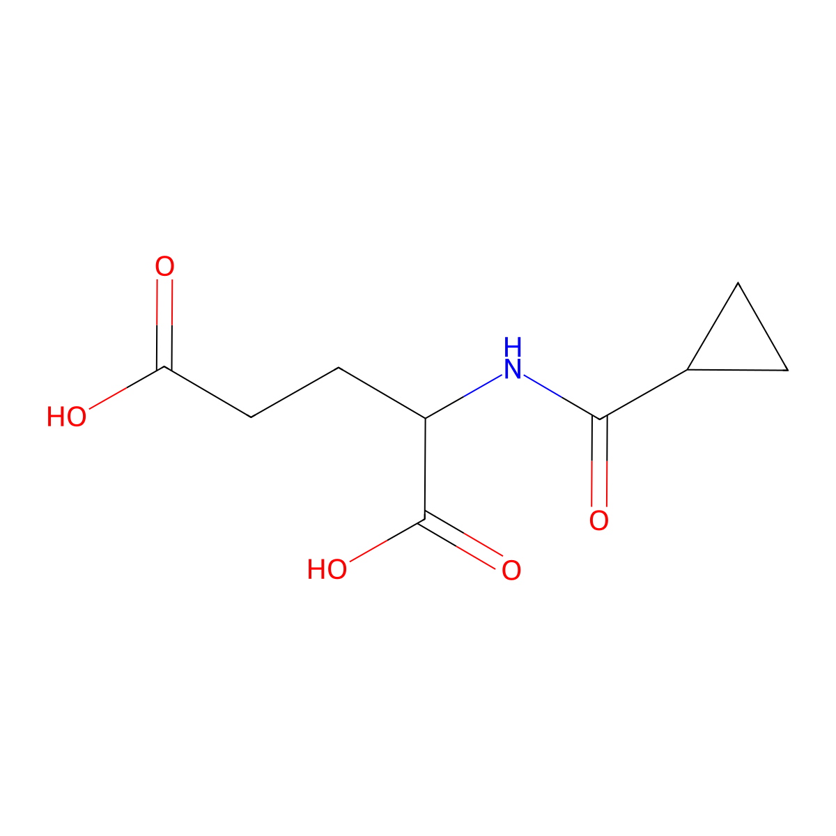 2-(Cyclopropylformamido)pentanedioic acid molecular structure, CAS 1396966-26-9