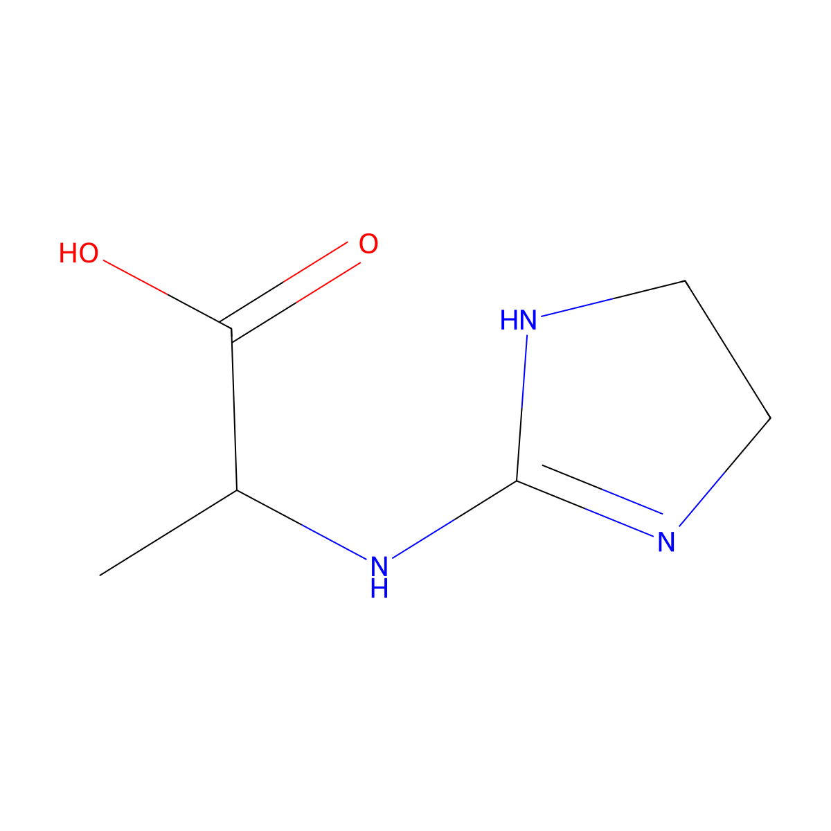 n-(4,5-Dihydro-1h-imidazol-2-yl)alanine molecular structure, CAS 1396966-81-6