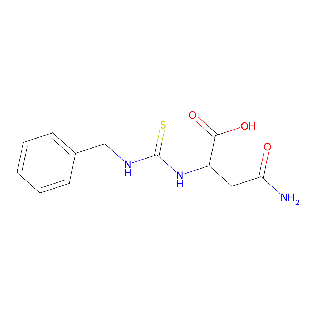 4-Amino-2-(3-benzylthioureido)-4-oxobutanoic acid molecular structure, CAS 1396967-07-9