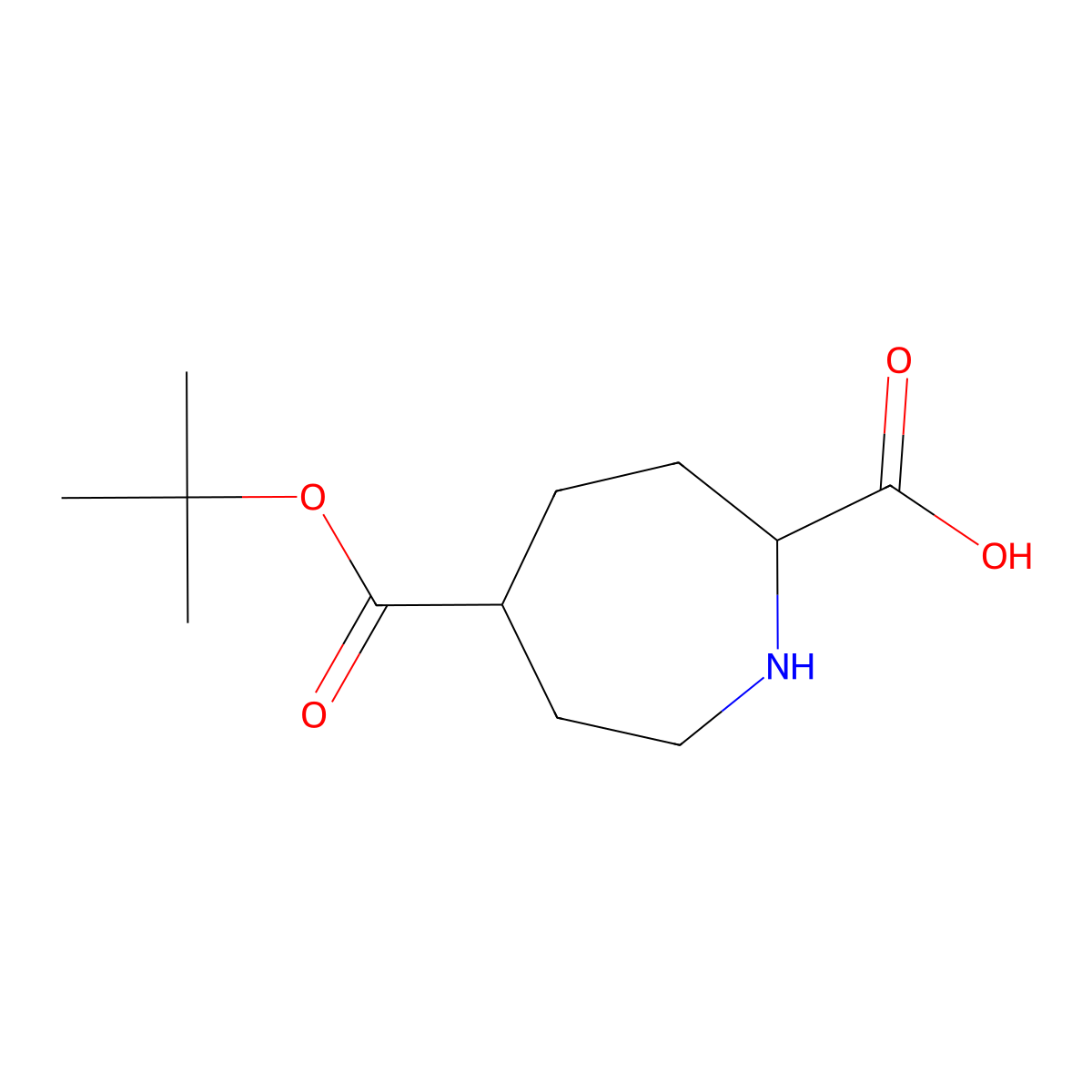 5-(tert-Butoxycarbonyl)azepane-2-carboxylic acid molecular structure, CAS 1396967-31-9