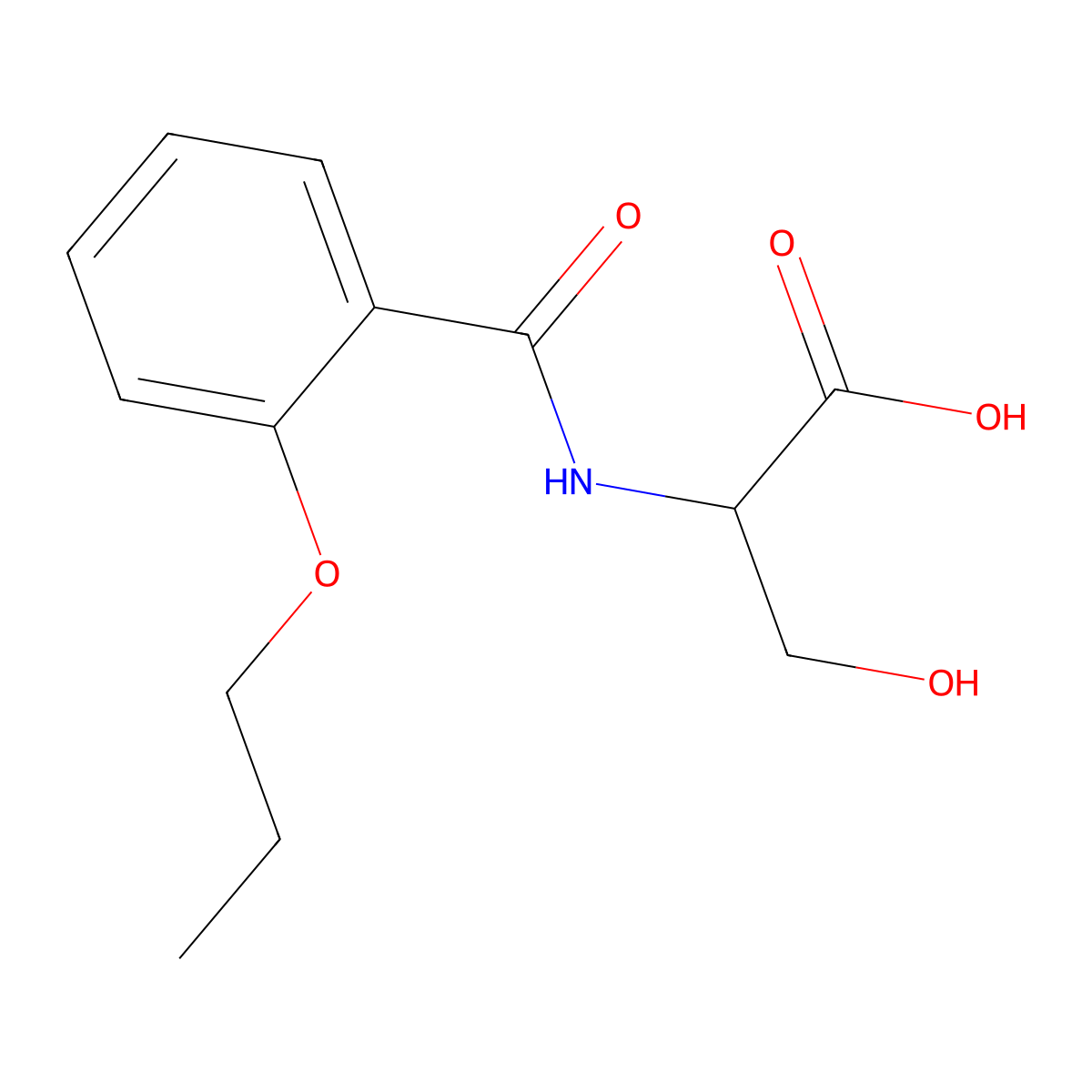 3-Hydroxy-2-(2-propoxy-benzoylamino)-propionic acid molecular structure, CAS 1396967-42-2