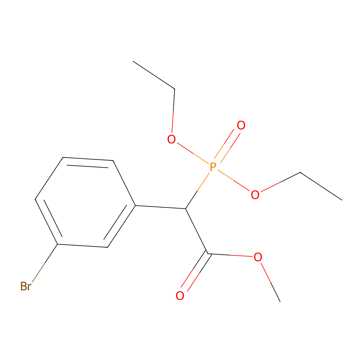 (Diethoxy-phosphoryl)-(3-bromo-phenyl)-acetic acid molecular structure, CAS 1396967-45-5