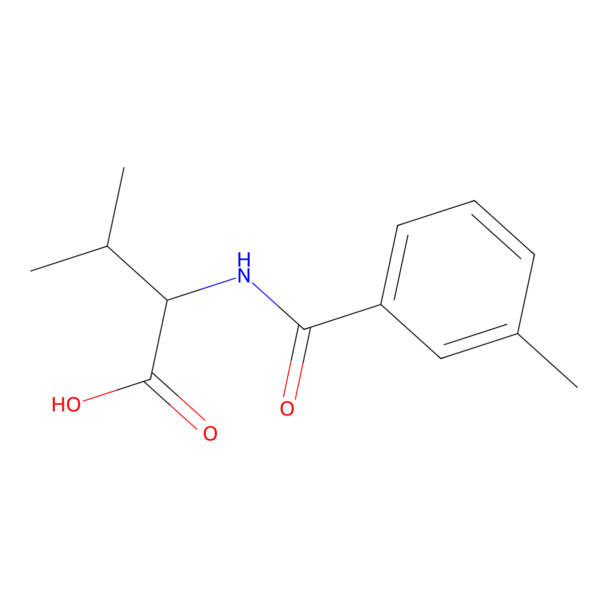 3-Methyl-2-[(3-methylphenyl)formamido]butanoic acid molecular structure, CAS 1396967-48-8