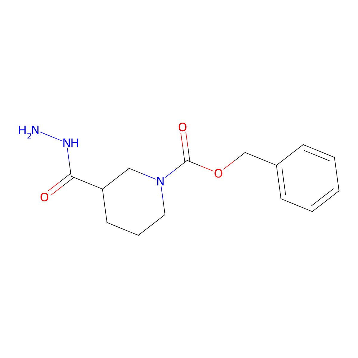 3-Hydrazinocarbonyl-piperidine-1-carboxylic acid benzyl ester molecular structure, CAS 1396968-12-9