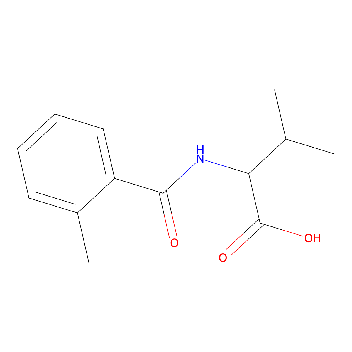3-Methyl-2-[(2-methylphenyl)formamido]butanoic acid molecular structure, CAS 1396968-32-3