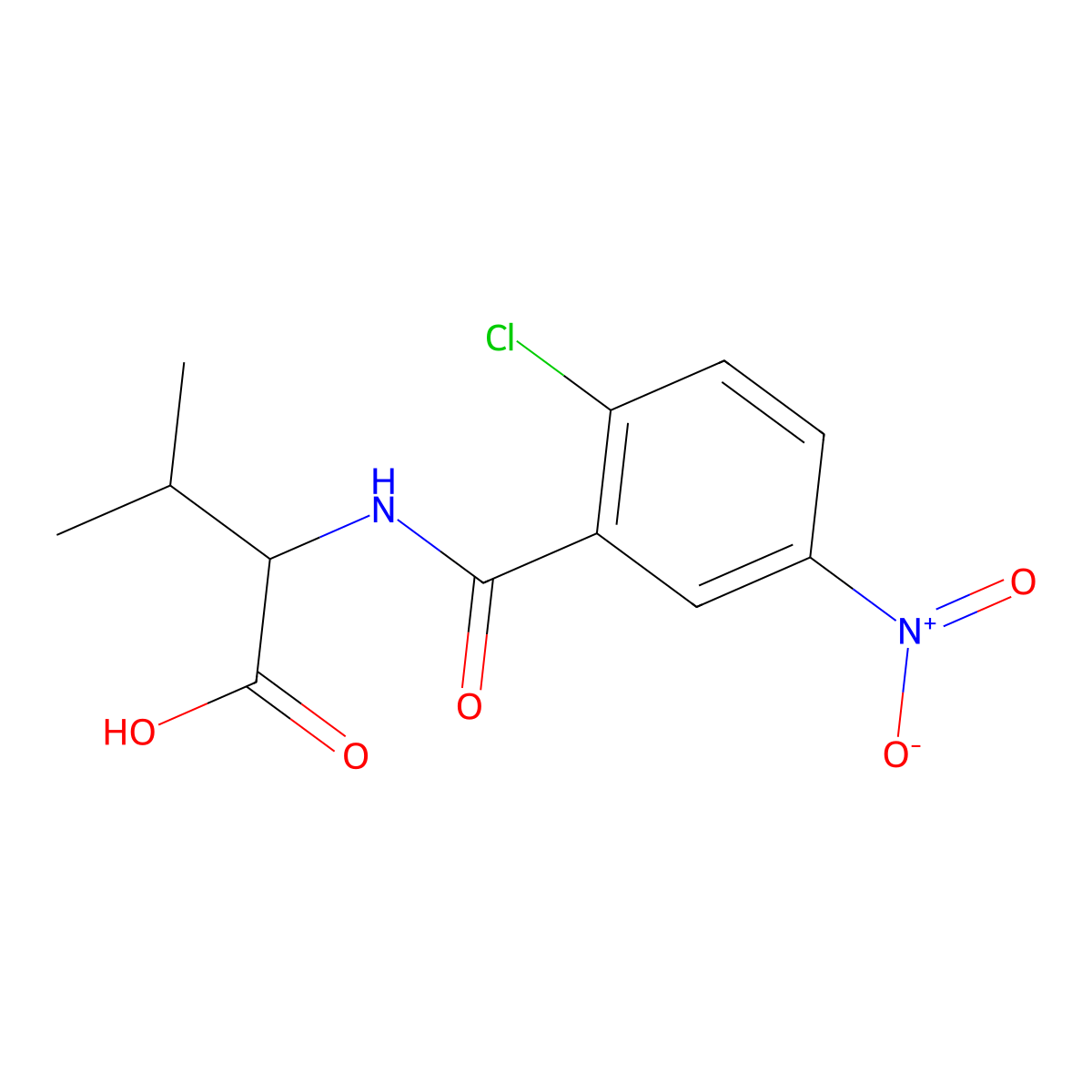 2-[(2-Chloro-5-nitrophenyl)formamido]-3-methylbutanoic acid molecular structure, CAS 1396968-84-5