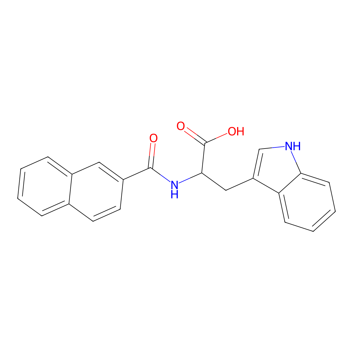 3-(1H-indol-3-yl)-2-(naphthalen-2-ylformamido)propanoic acid molecular structure, CAS 1396969-07-5