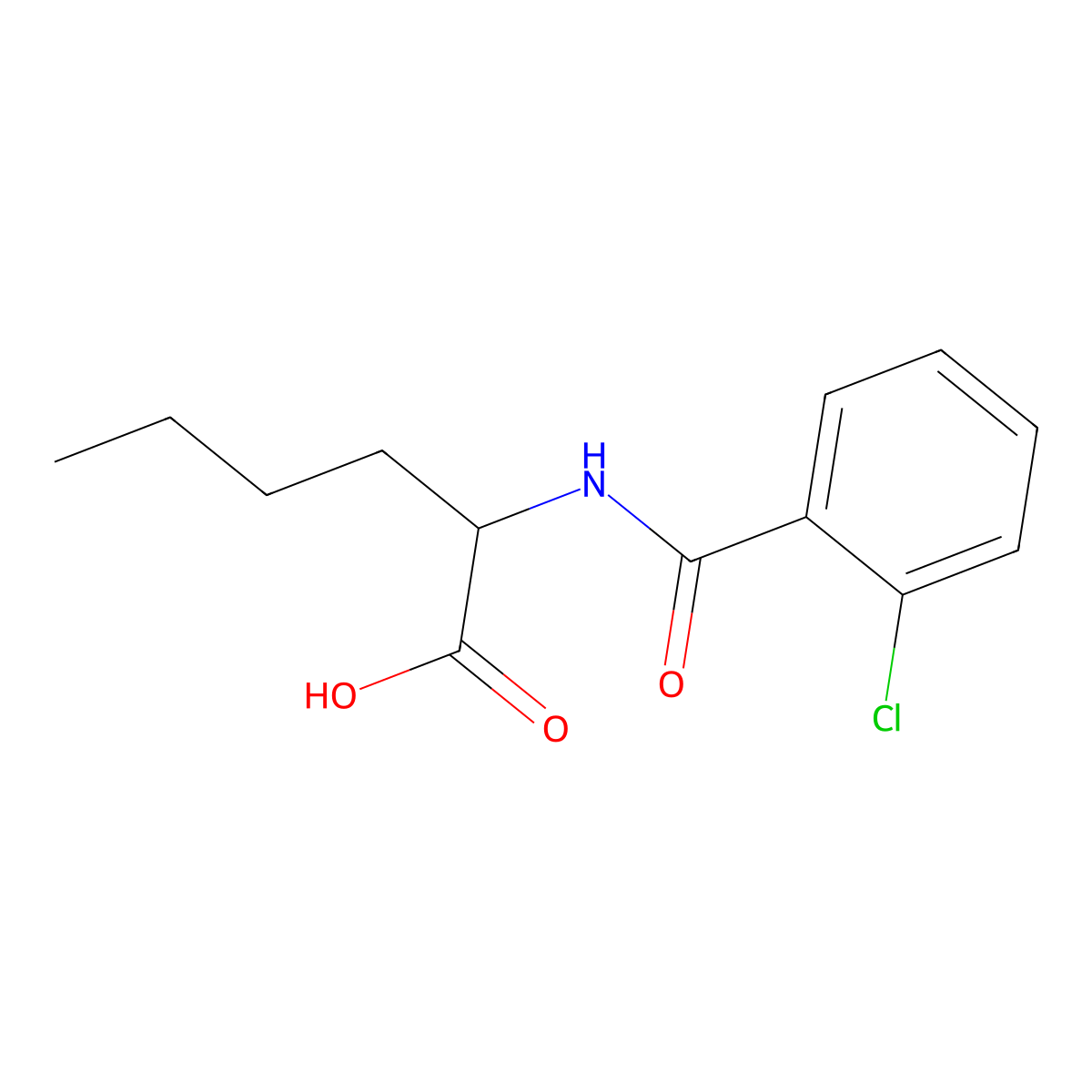 N-(2-chlorobenzoyl)norleucine molecular structure, CAS 1396969-08-6