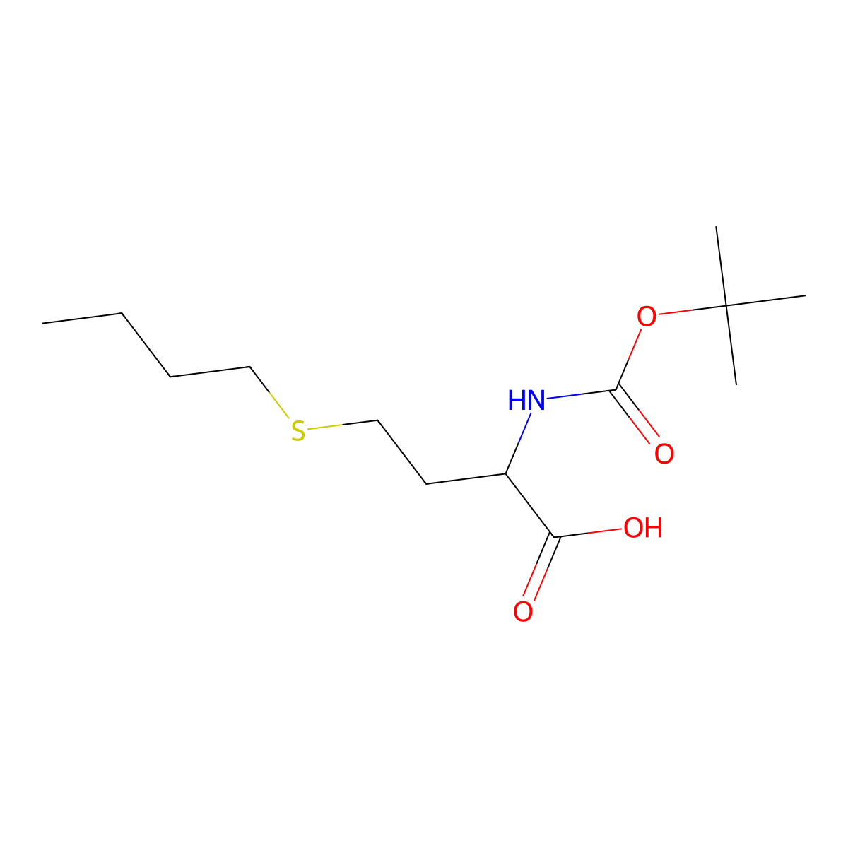 N-(tert-Butoxycarbonyl)-S-butylhomocysteine molecular structure, CAS 1396969-20-2