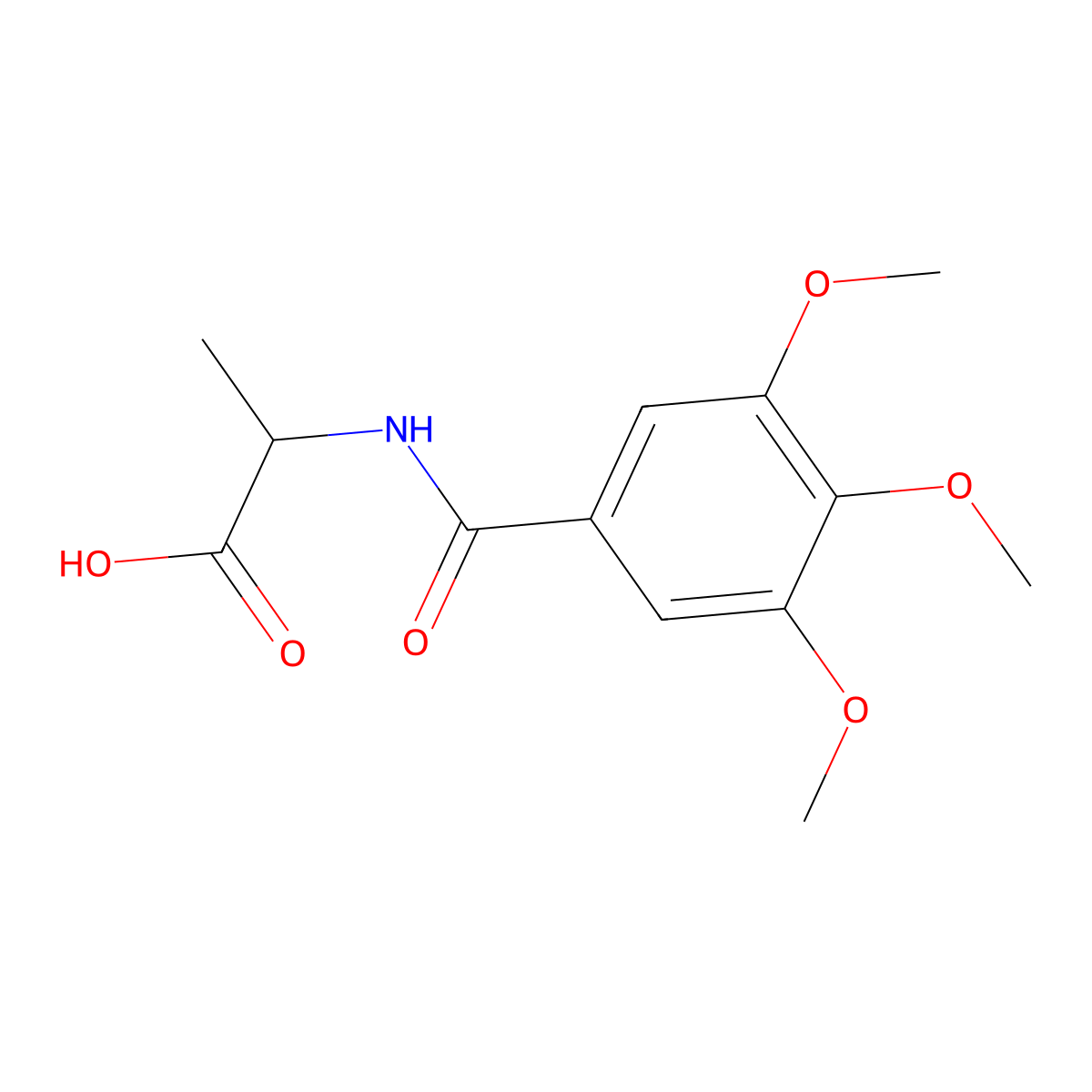 2-[(3,4,5-Trimethoxyphenyl)formamido]propanoic acid molecular structure, CAS 1396969-31-5