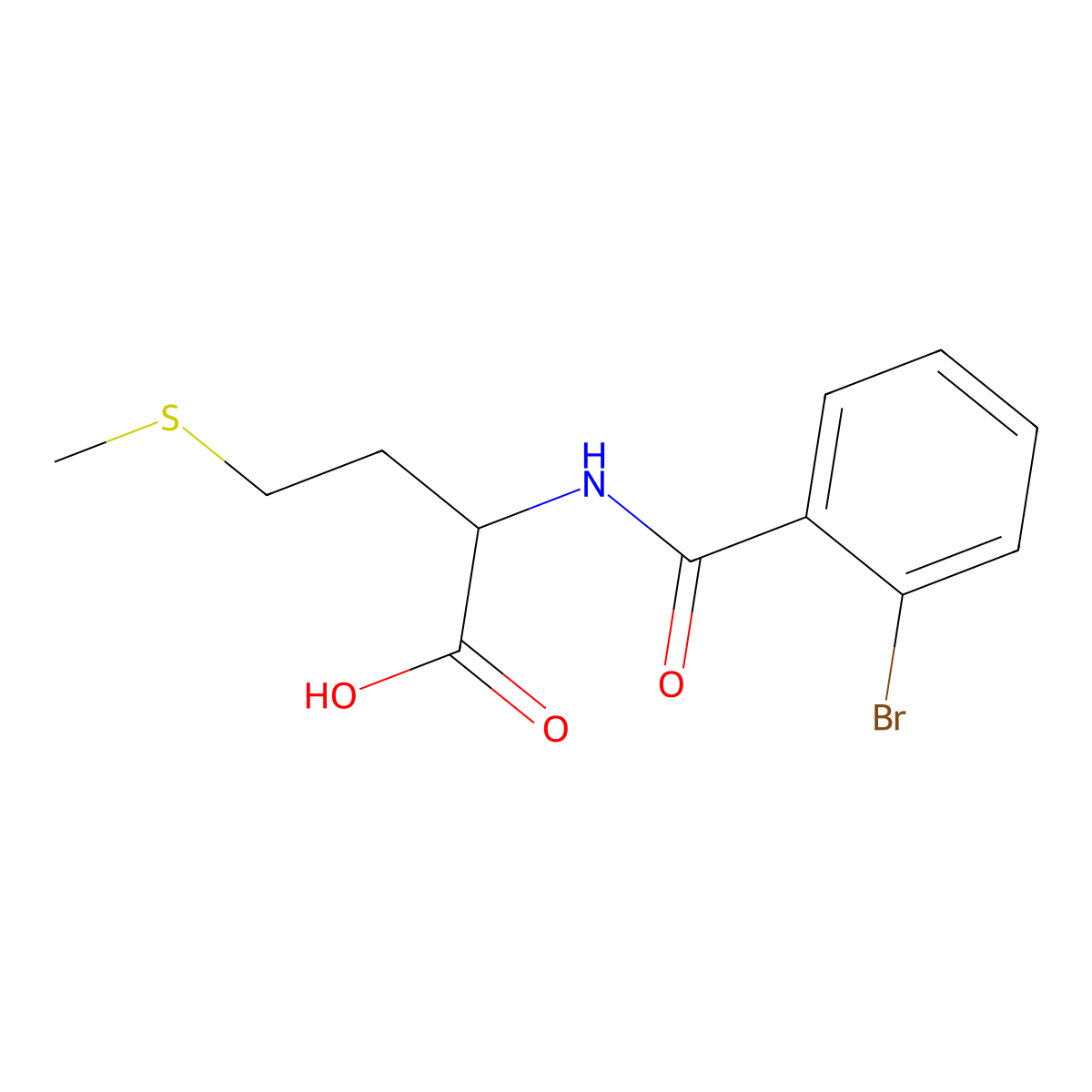 2-[(2-Bromophenyl)formamido]-4-(methylsulfanyl)butanoic acid molecular structure, CAS 1396971-17-7
