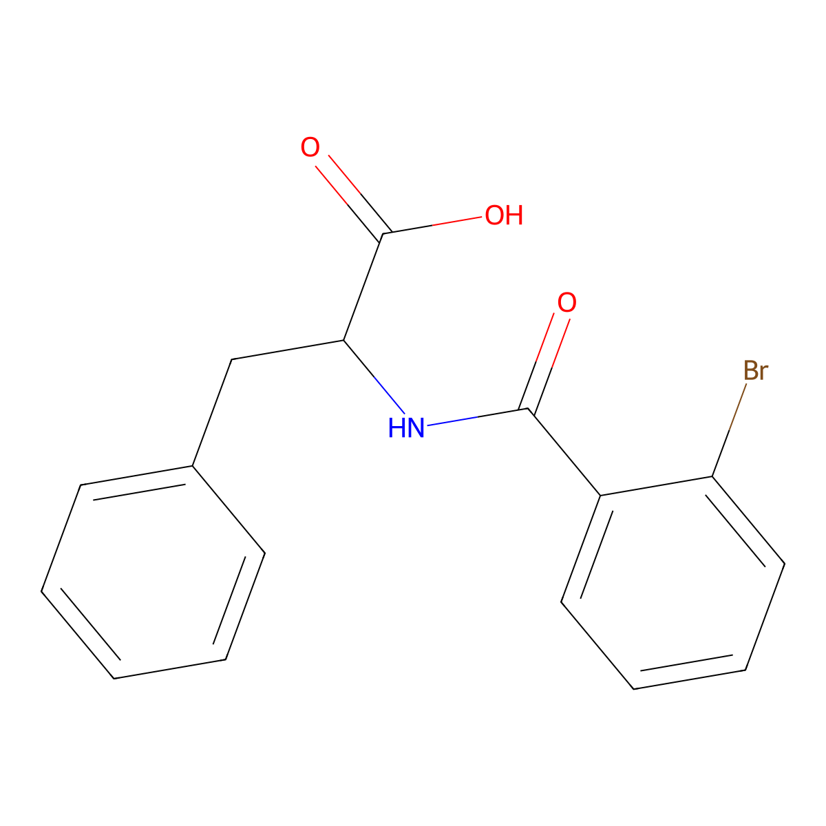 2-[(2-Bromophenyl)carbonylamino]-3-phenylpropanoic acid molecular structure, CAS 1396971-96-2