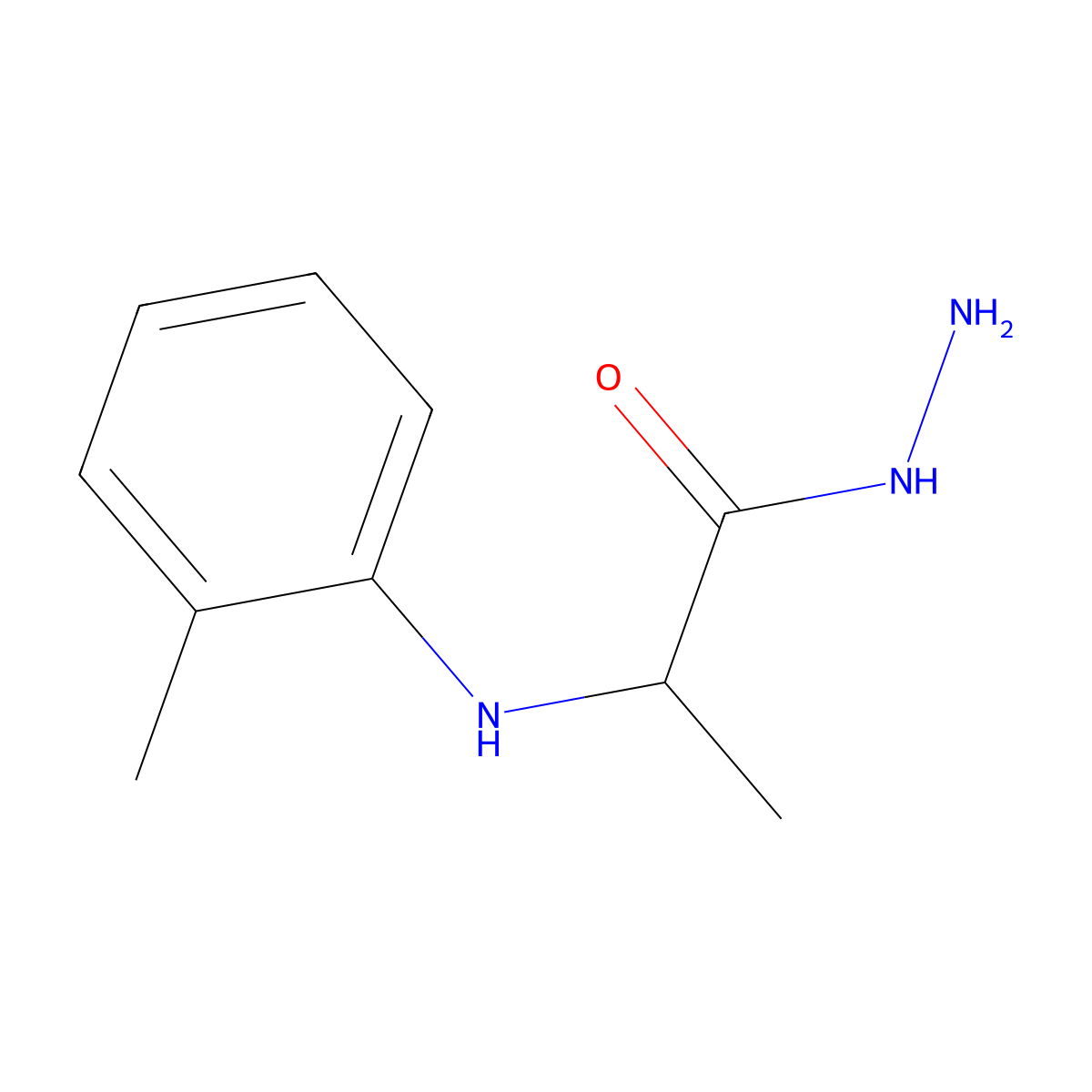 2-[(2-Methylphenyl)amino]propanohydrazide molecular structure, CAS 1396972-32-9