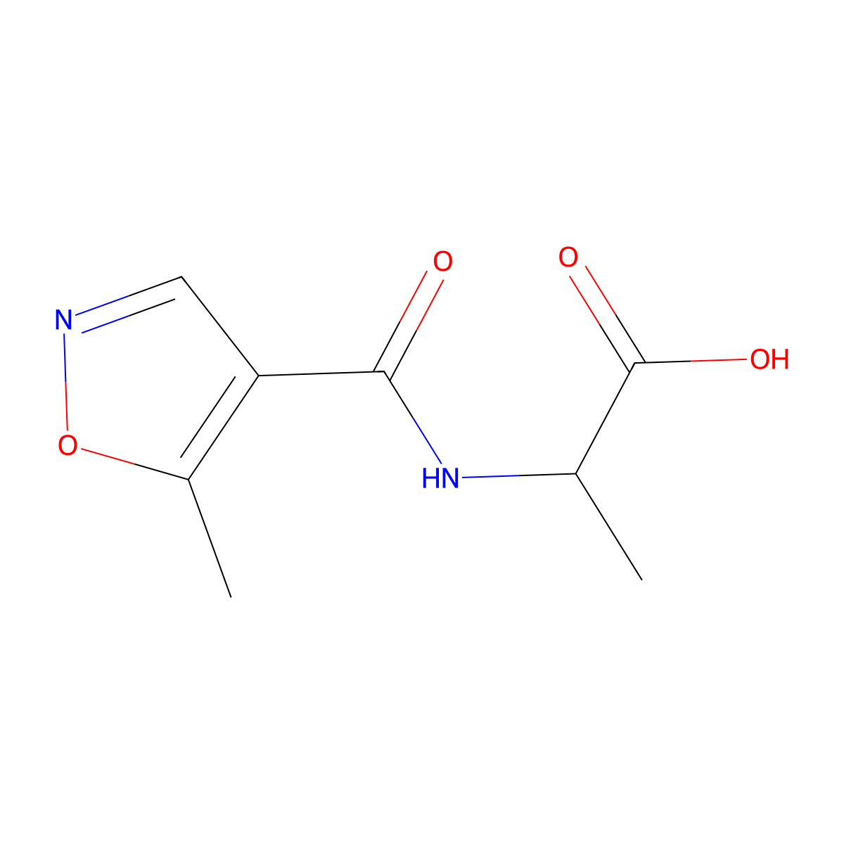 2-[(5-Methyl-1,2-oxazol-4-yl)formamido]propanoic acid molecular structure, CAS 1396973-15-1