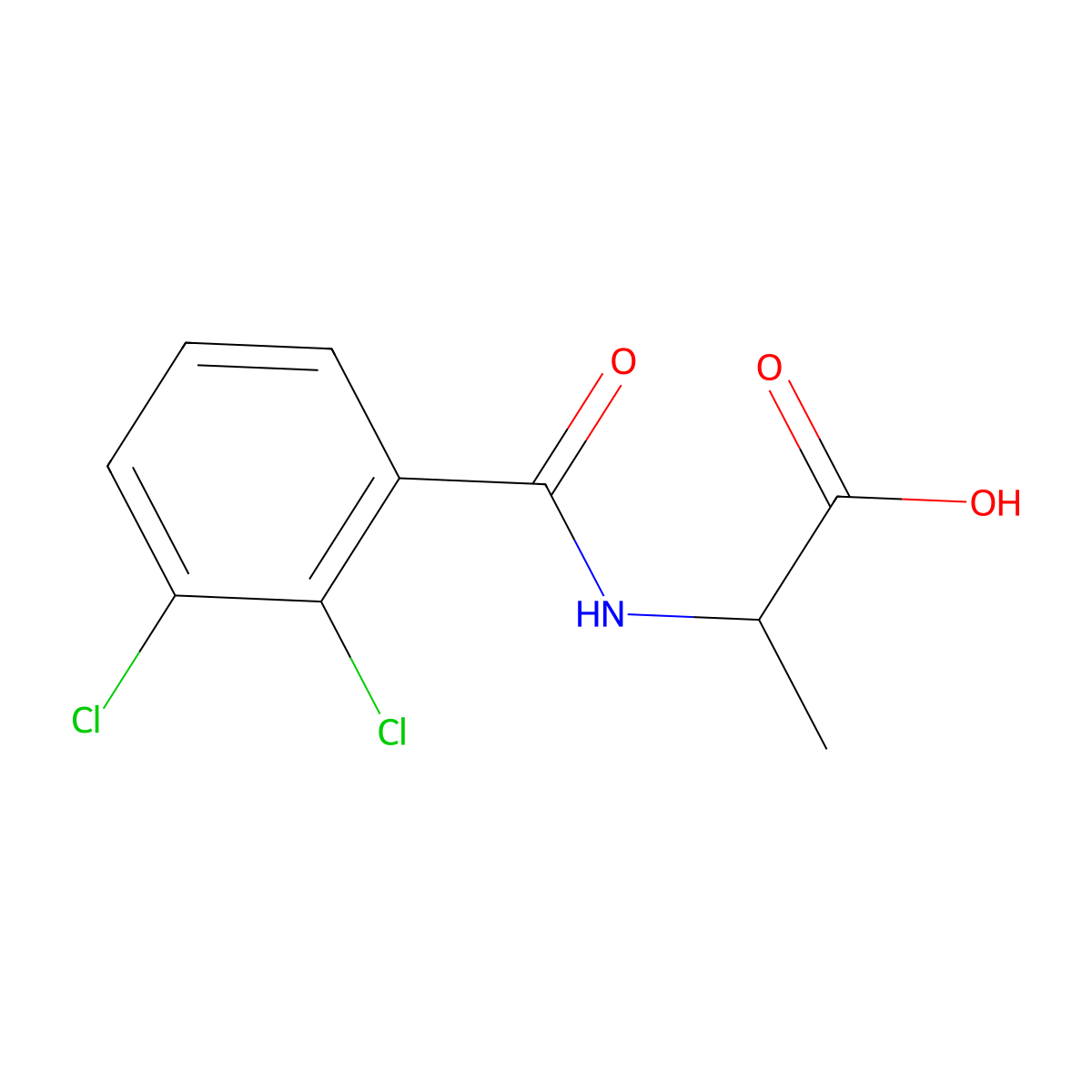 2-((2,3-Dichlorophenyl)formamido)propanoic acid molecular structure, CAS 1396978-97-4