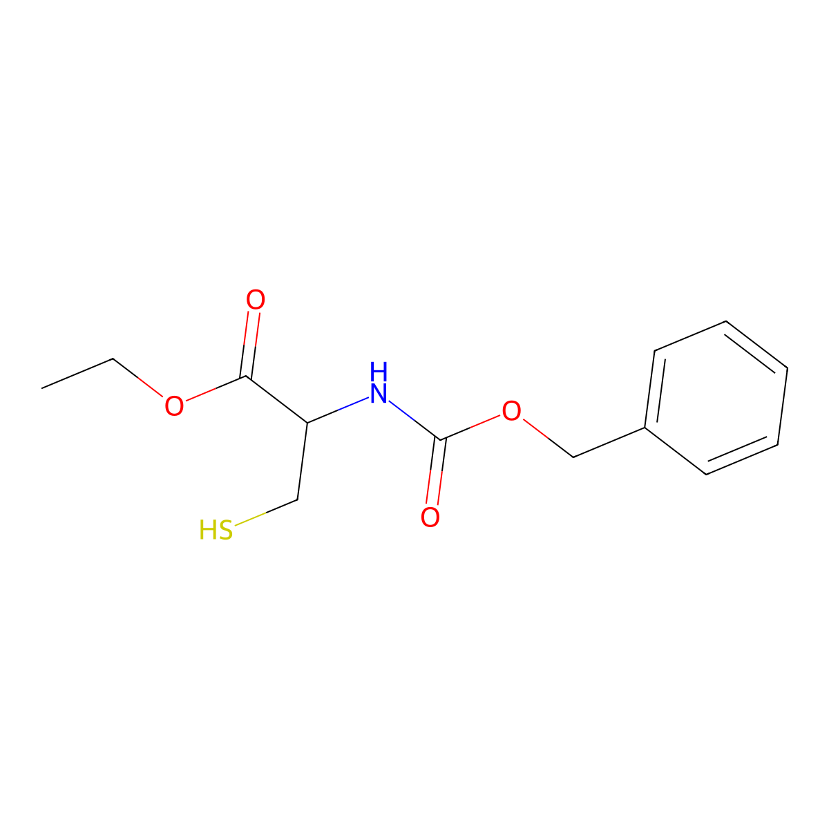 Ethyl 2-{[(benzyloxy)carbonyl]amino}-3-sulfanylpropanoate molecular structure, CAS 1396979-03-5