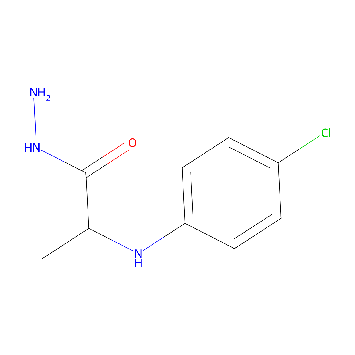 2-[(4-Chlorophenyl)amino]propanohydrazide molecular structure, CAS 1396979-05-7