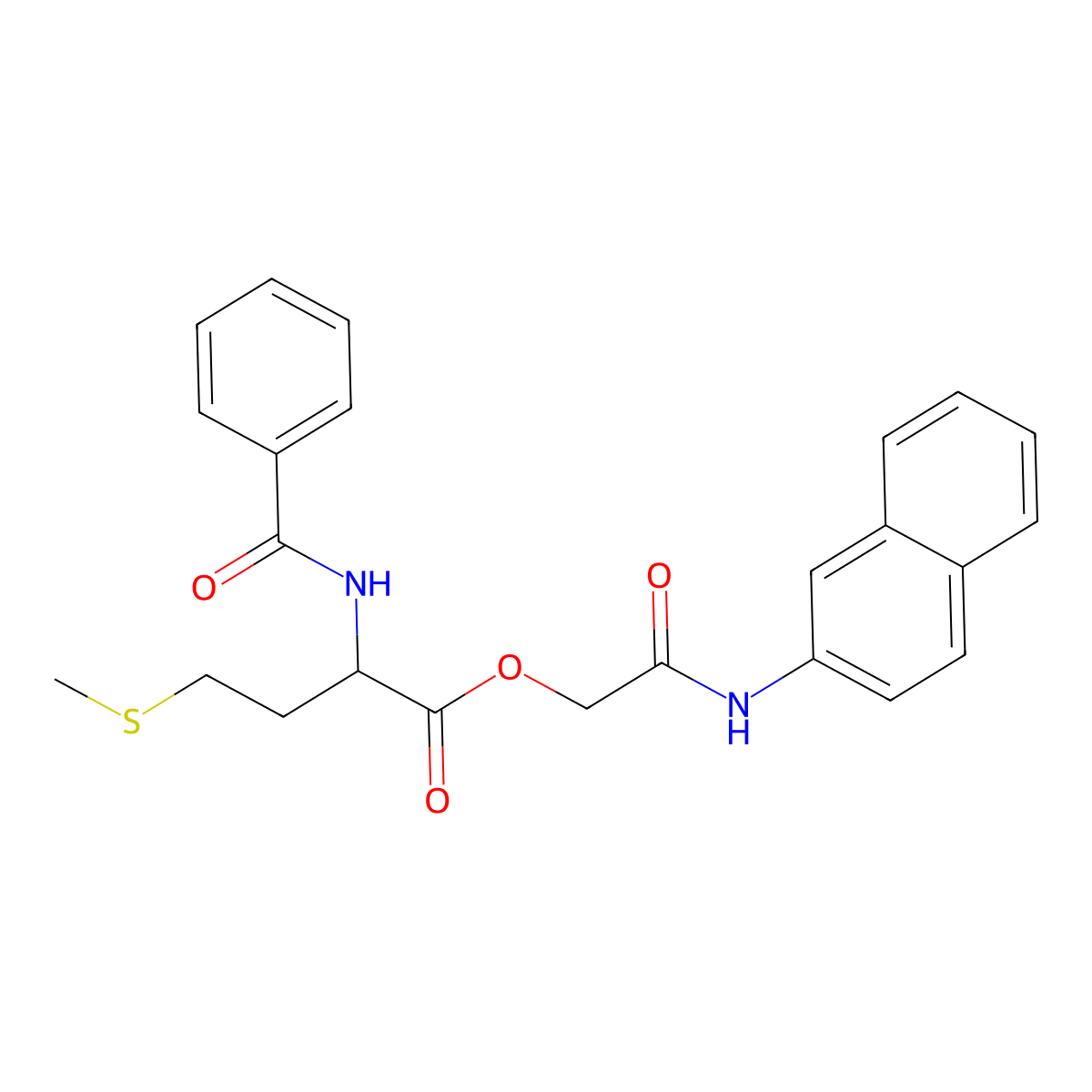2-(2-Naphthylamino)-2-oxoethyl 2-(benzoylamino)-4-(methylsulfanyl)butanoate molecular structure, CAS 1396986-64-3