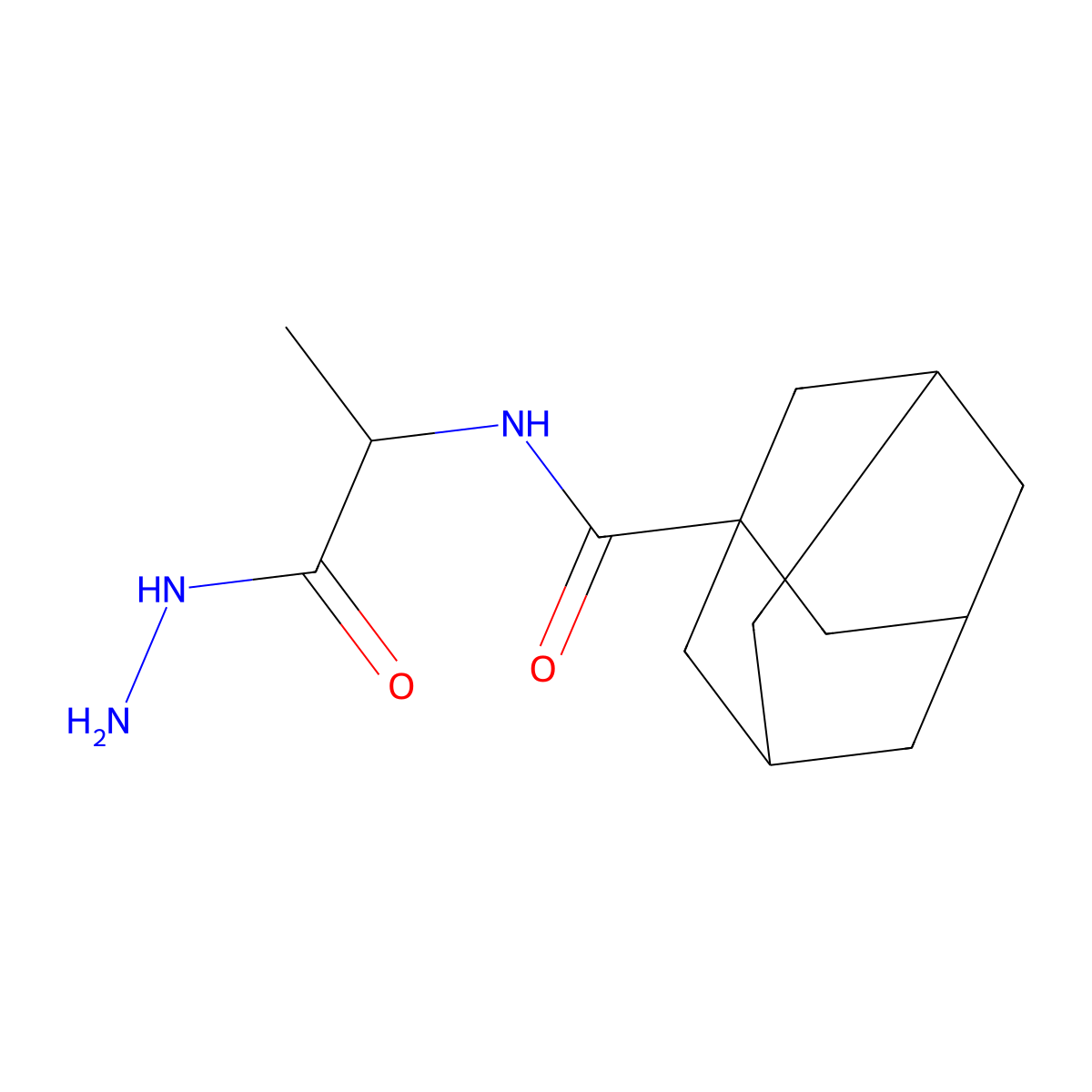 N-(1-hydrazinyl-1-oxopropan-2-yl)adamantane-1-carboxamide molecular structure, CAS 1396987-66-8
