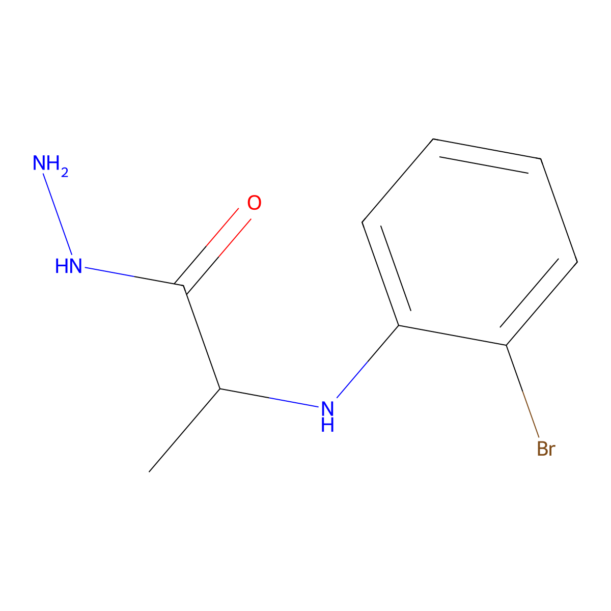 2-[(2-Bromophenyl)amino]propanohydrazide molecular structure, CAS 1396994-66-3