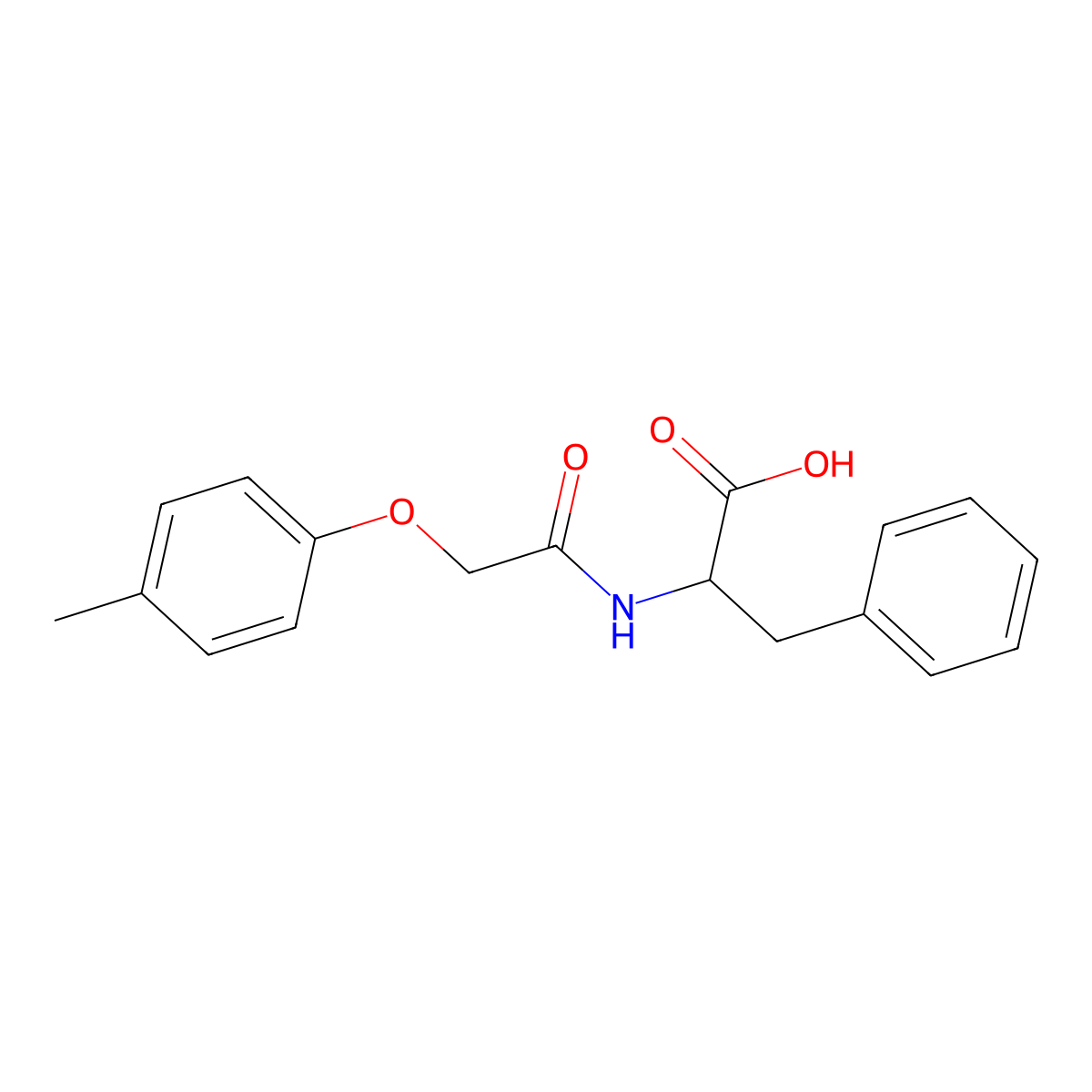 N-[(4-methylphenoxy)acetyl]phenylalanine molecular structure, CAS 1396996-46-5