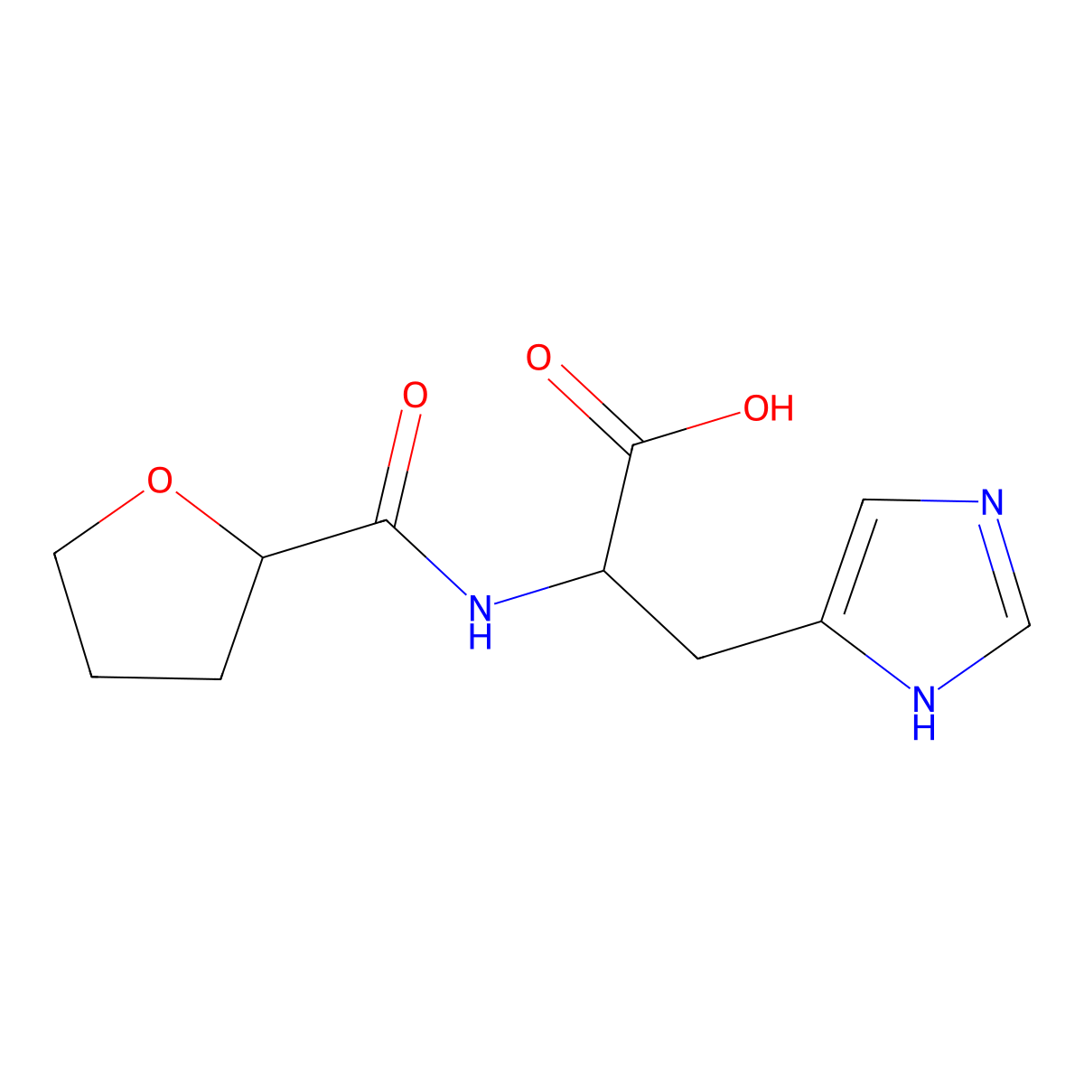 3-(1H-imidazol-4-yl)-2-(oxolan-2-ylformamido)propanoic acid molecular structure, CAS 1396996-98-7