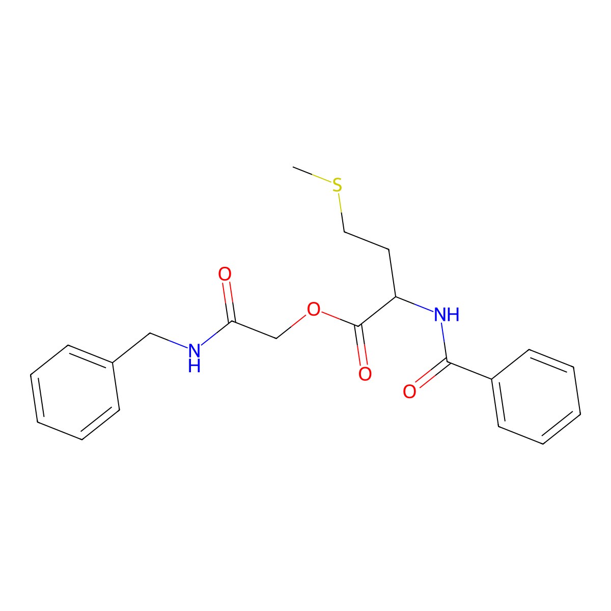 2-(benzylamino)-2-oxoethyl N-(phenylcarbonyl)methioninate molecular structure, CAS 1396997-46-8