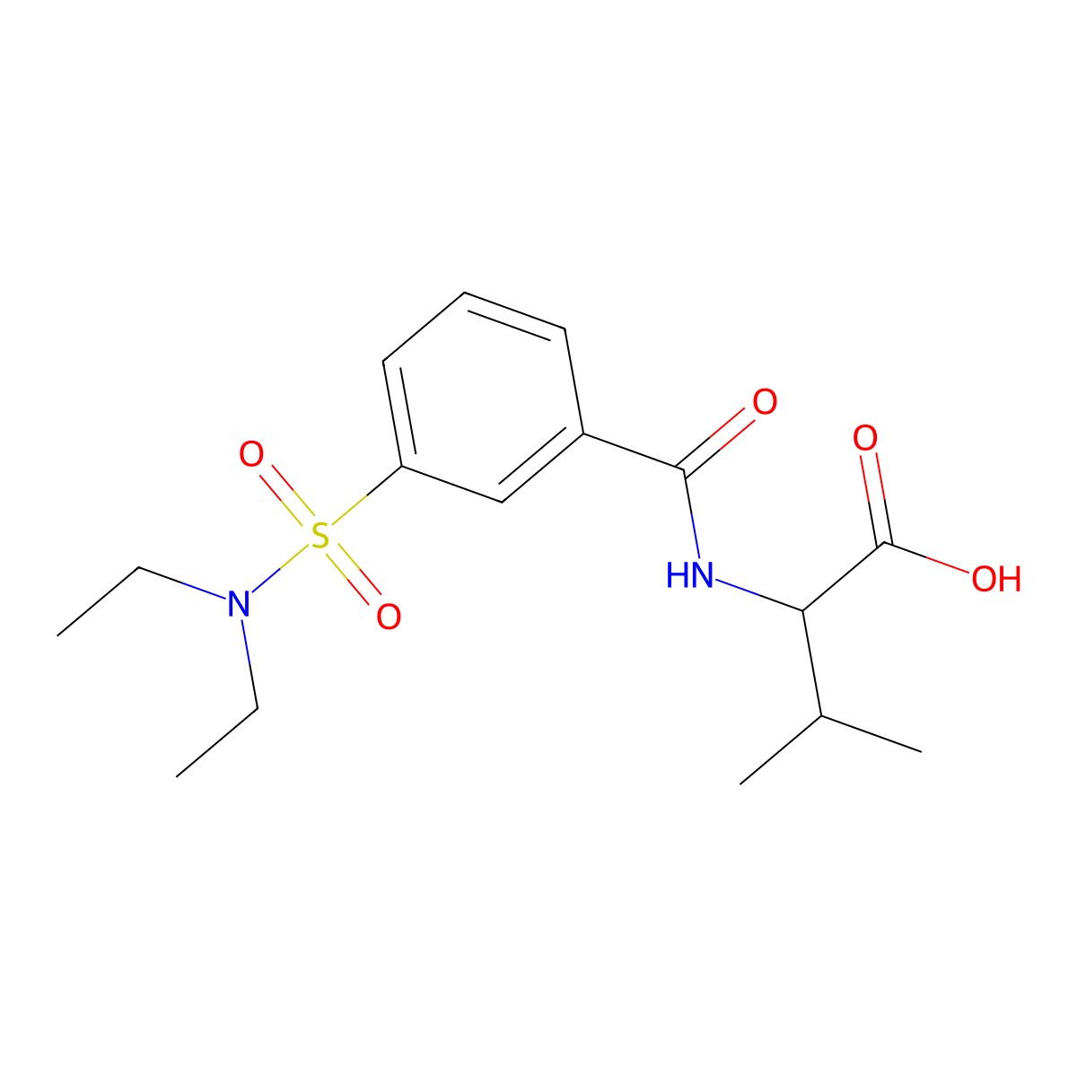 2-{[3-(Diethylsulfamoyl)phenyl]formamido}-3-methylbutanoic acid molecular structure, CAS 1396997-83-3
