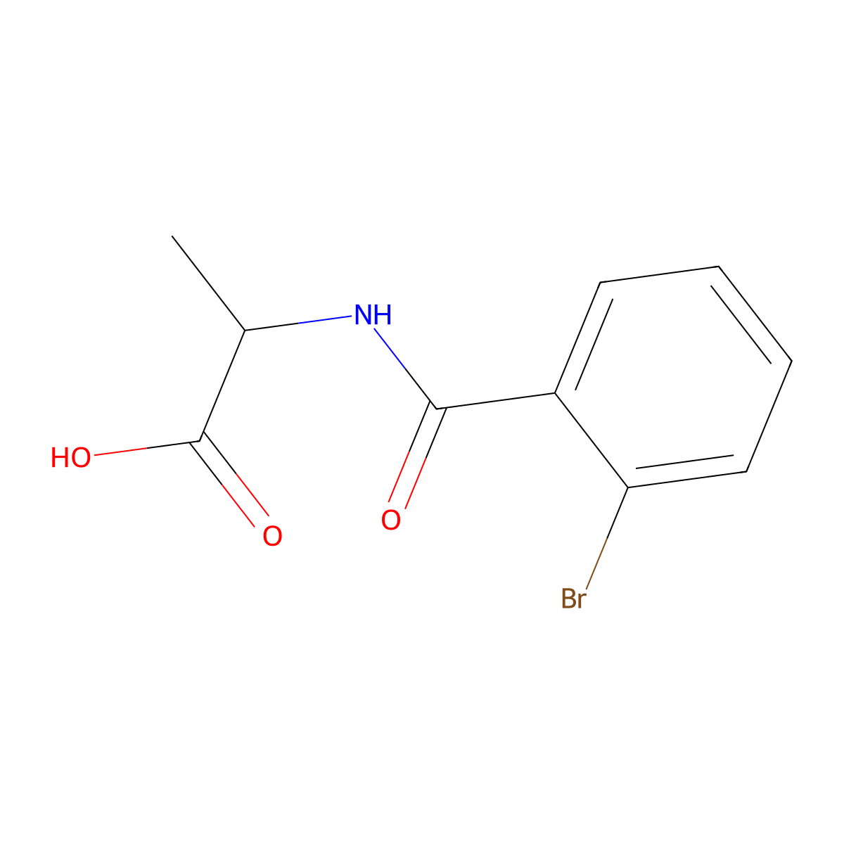 2-[(2-Bromobenzoyl)amino]propanoic acid molecular structure, CAS 1396998-86-9